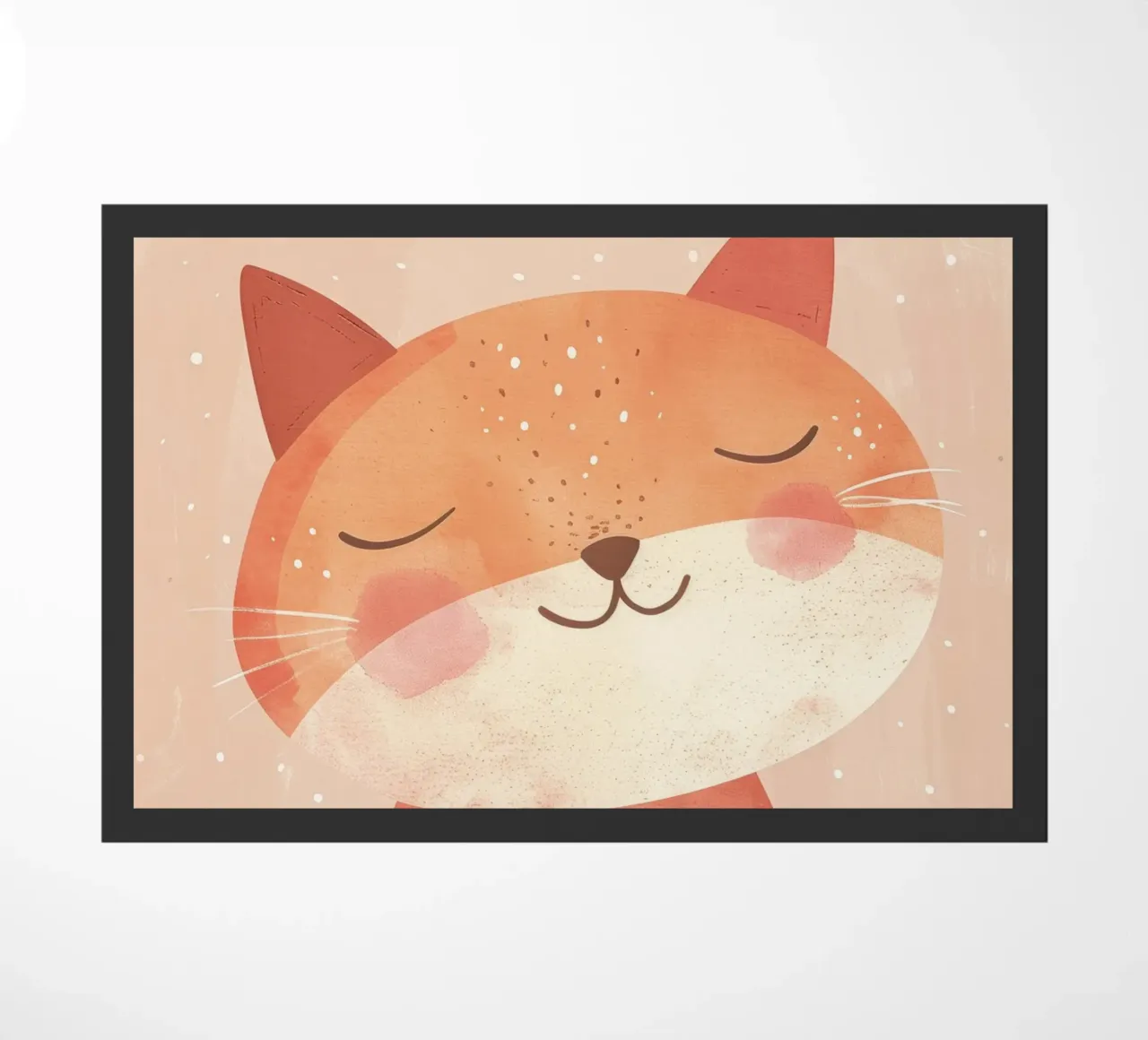 illustrazione di un simpatico gatto, che evoca un'atmosfera accogliente e sognante. zerbino da DesignDoodle