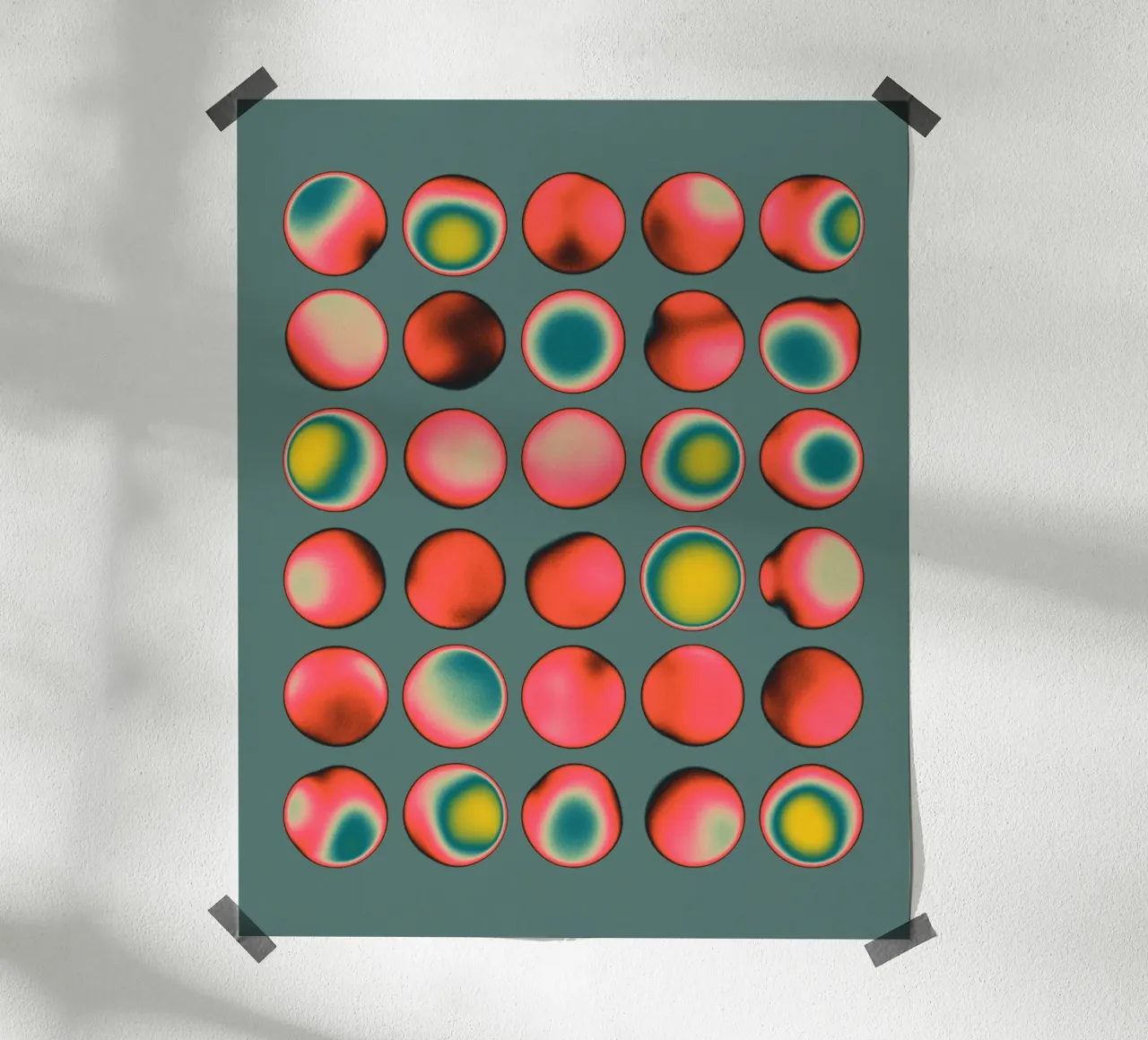 COLORE BRUCIATO 26 poster con telaio in legno da Jazzberry Blue