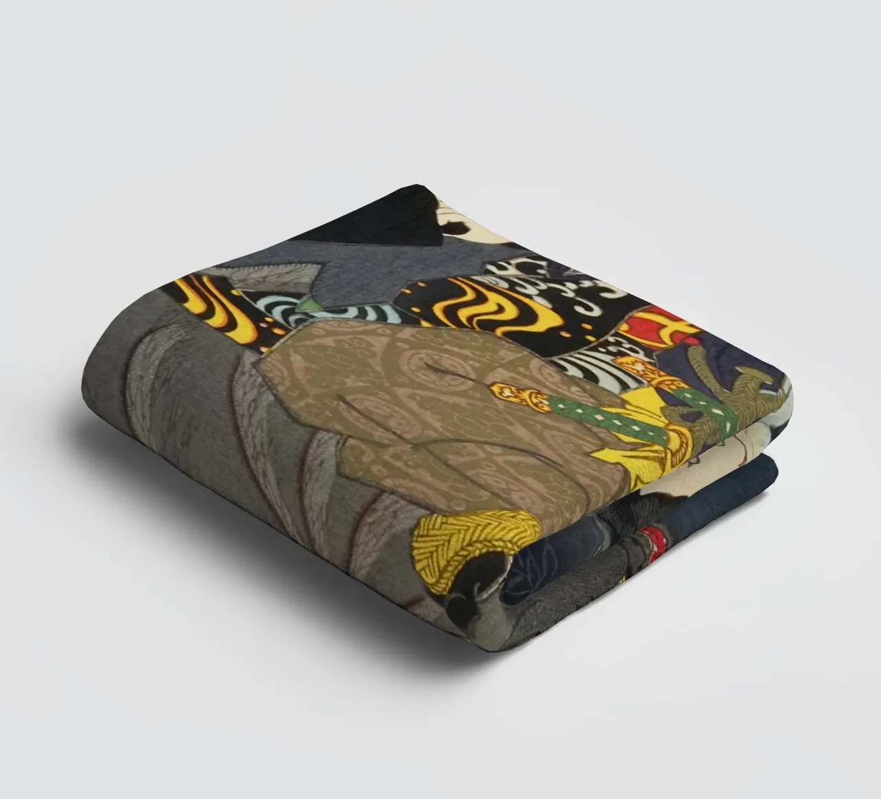 Ronin chevauchant une chauve-souris géante - Ancien art japonais Ukiyo-e serviette de bain de Masterpieces Of Japanese Art