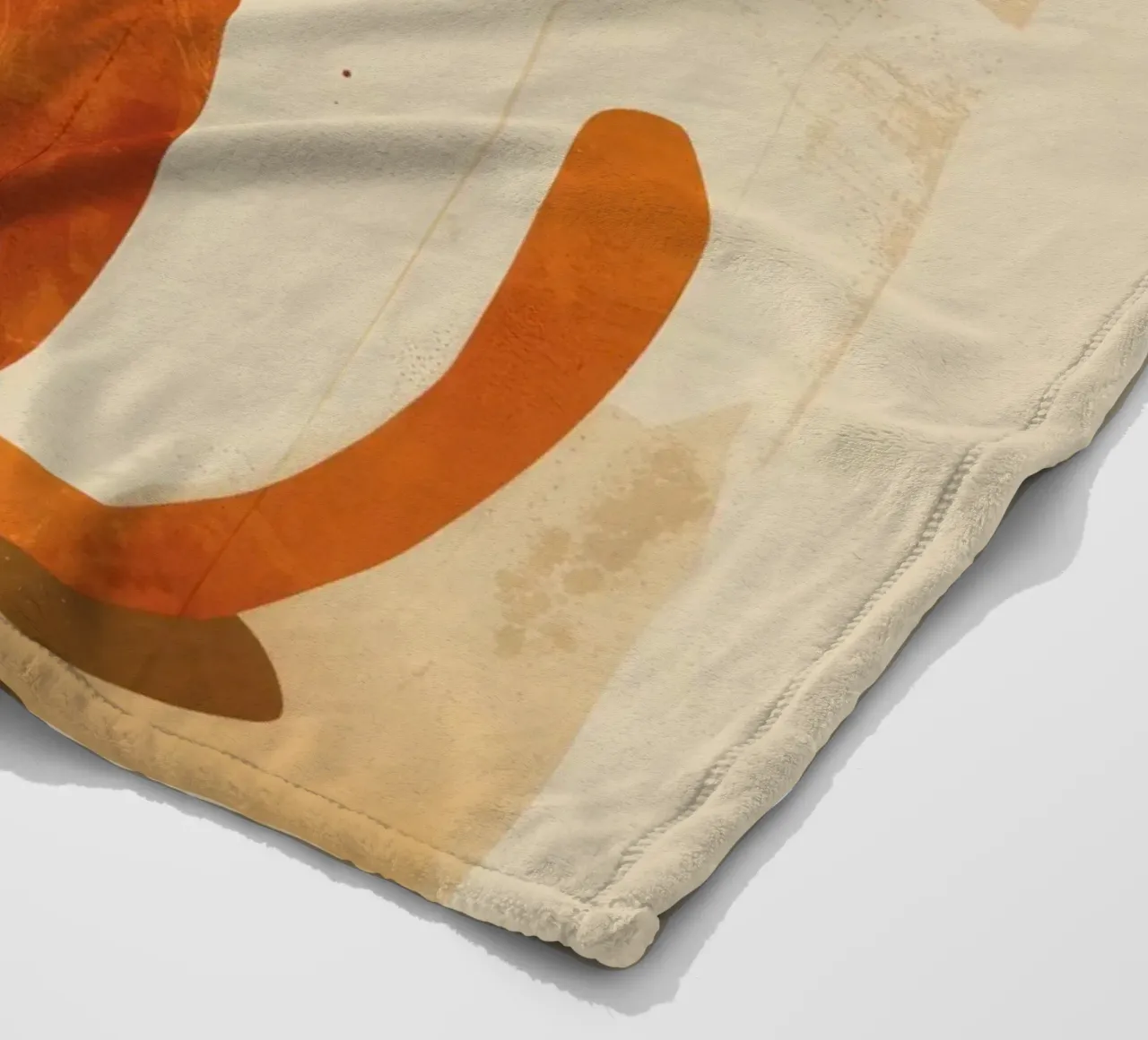 chat orange vif et joyeux avec de grands yeux et un visage heureux plaid polaire de DesignDoodle