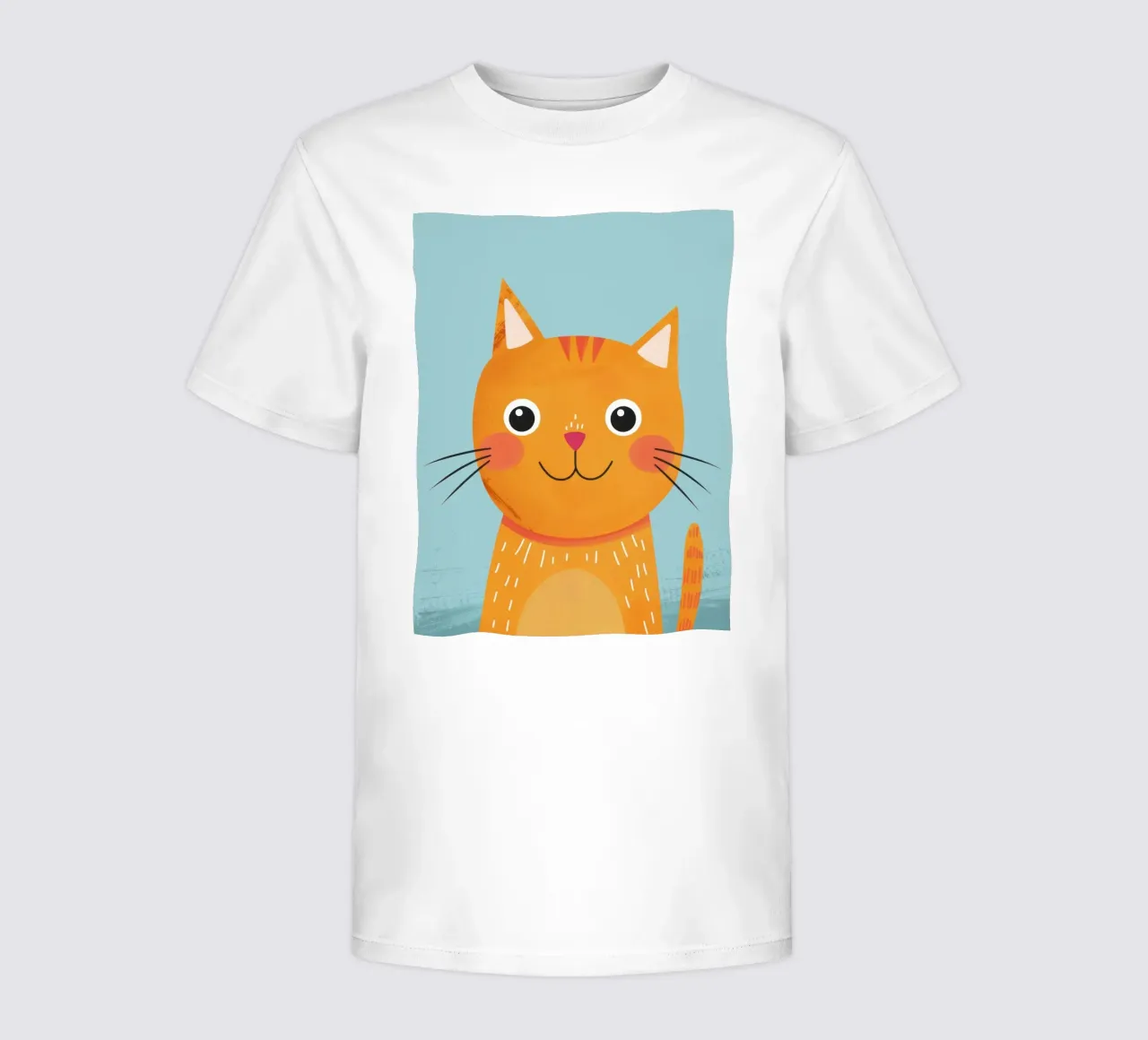 soriano arancione giocherellone con uno sguardo audace e felice t-shirt bambini da DesignDoodle