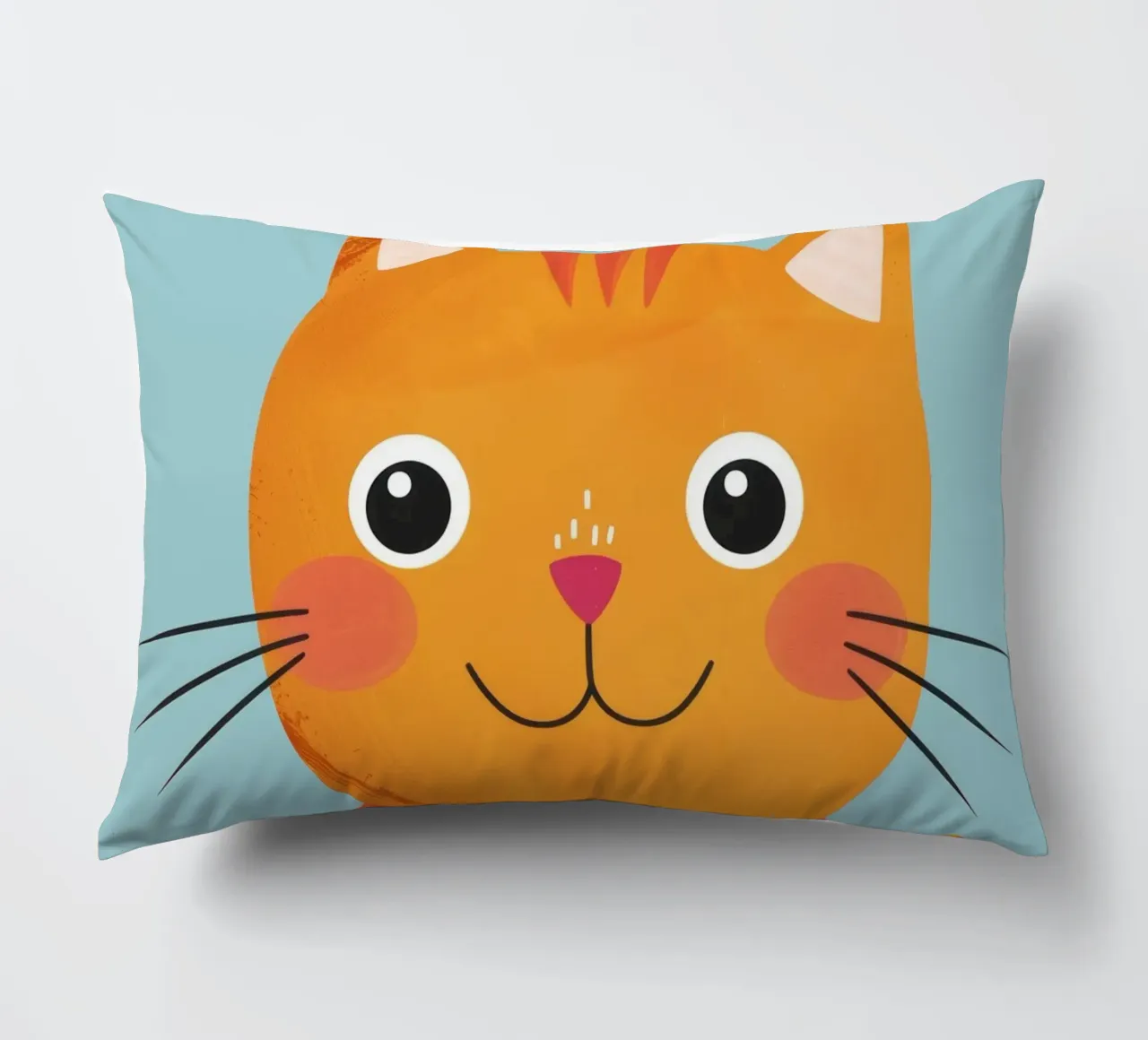 juguetón atigrado naranja de mirada audaz y alegre cojín de DesignDoodle