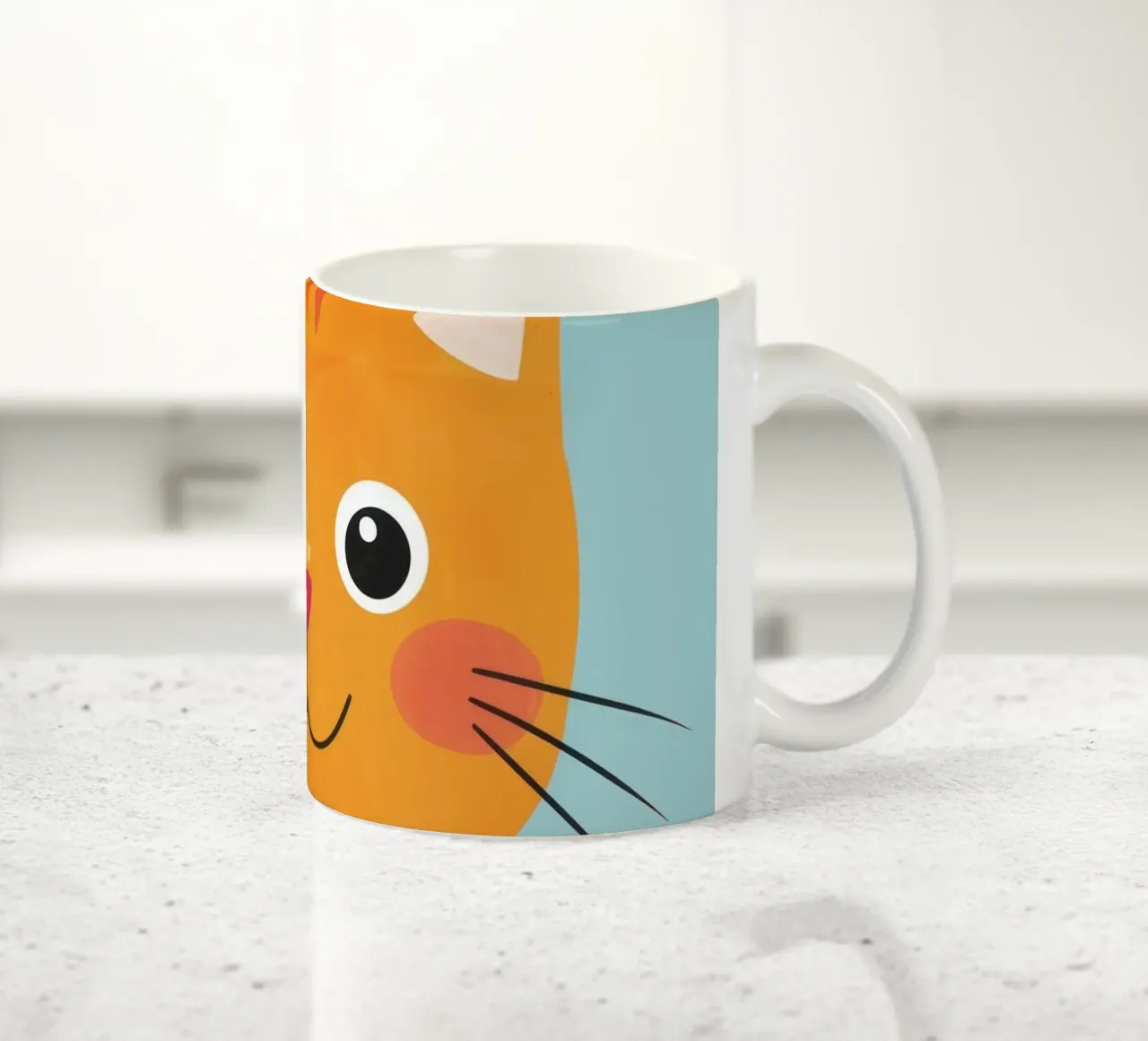 juguetón atigrado naranja de mirada audaz y alegre taza de cerámica de DesignDoodle