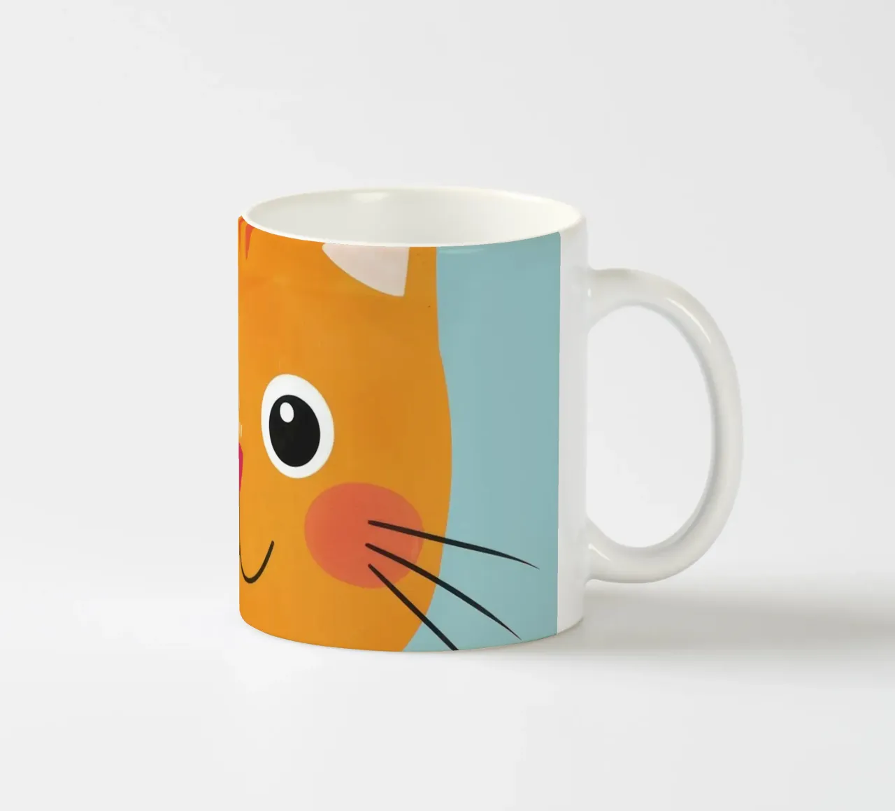 juguetón atigrado naranja de mirada audaz y alegre taza de cerámica de DesignDoodle