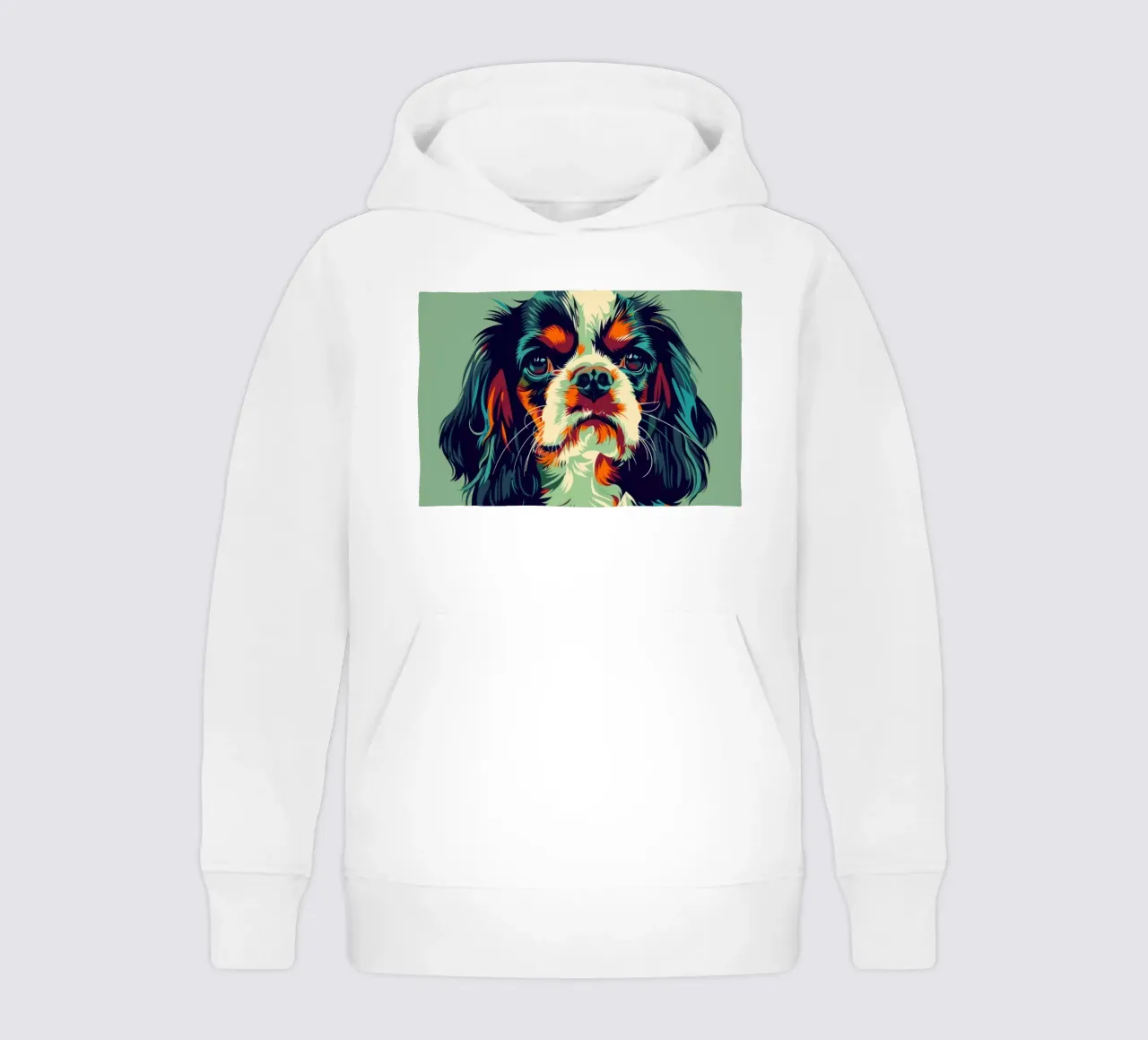 Cavalier King Charles colorato felpa bambino con cappuccio da DesignDoodle