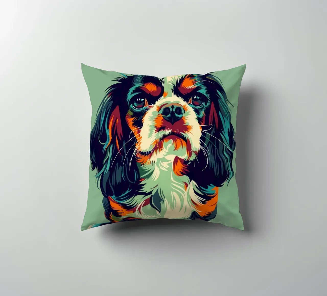 Cavalier King Charles colorato cuscino da DesignDoodle