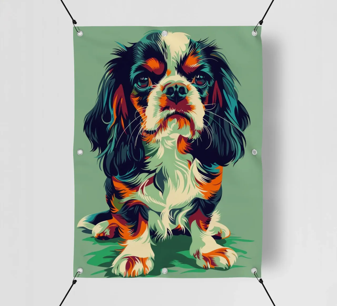 Cavalier King Charles colorato telo in pvc da DesignDoodle