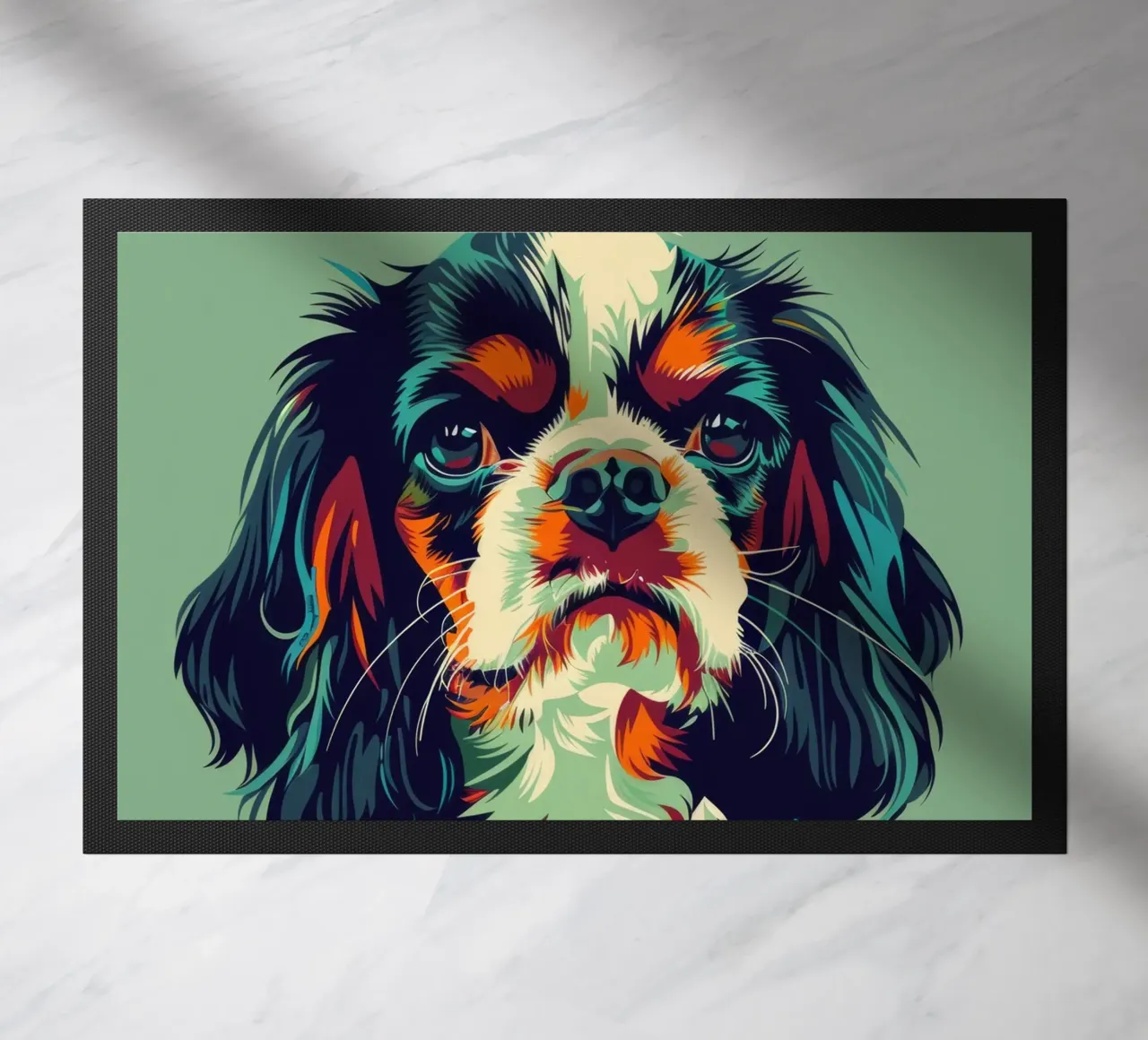 Cavalier King Charles colorato zerbino da DesignDoodle