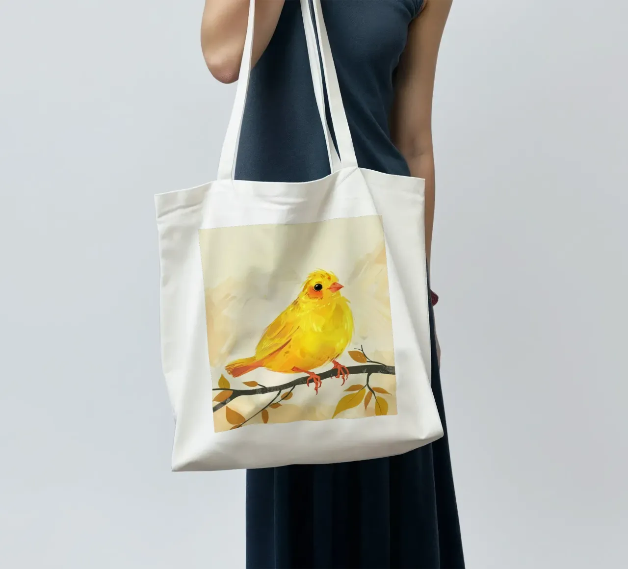 Canarino d'oro in autunno borsa in juta da DesignDoodle
