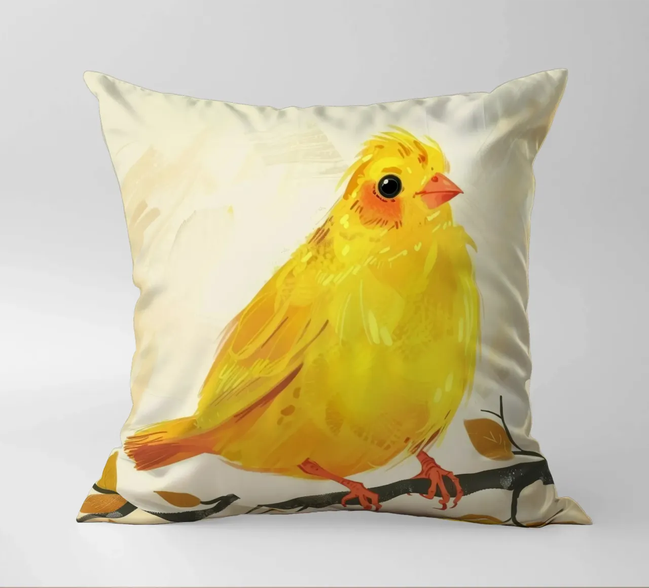 Canarino d'oro in autunno cuscino da DesignDoodle