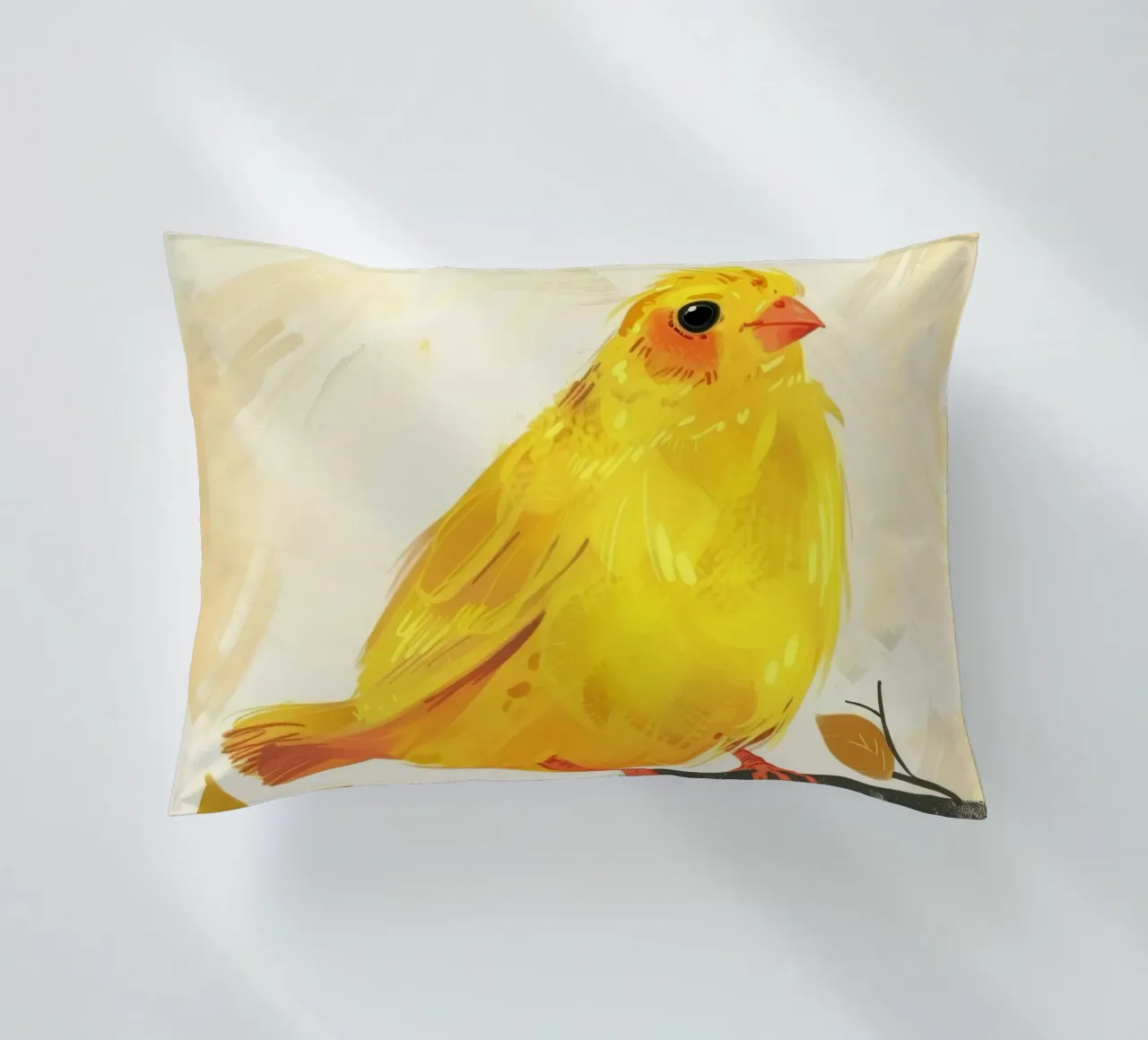 Canarino d'oro in autunno cuscino da DesignDoodle