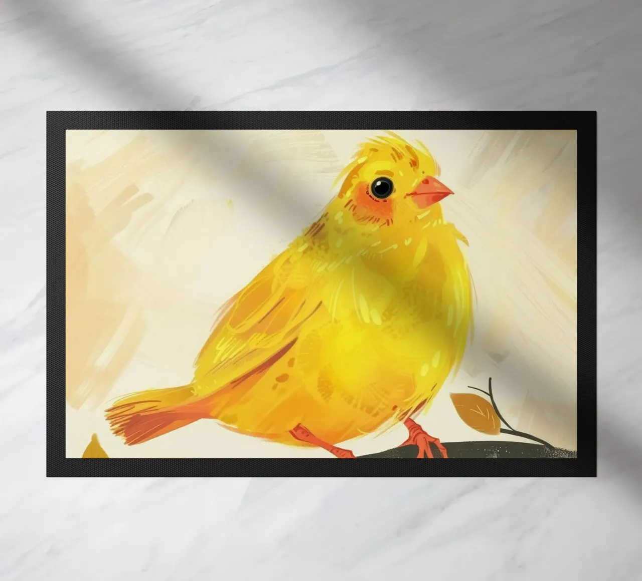 Canarino d'oro in autunno zerbino da DesignDoodle