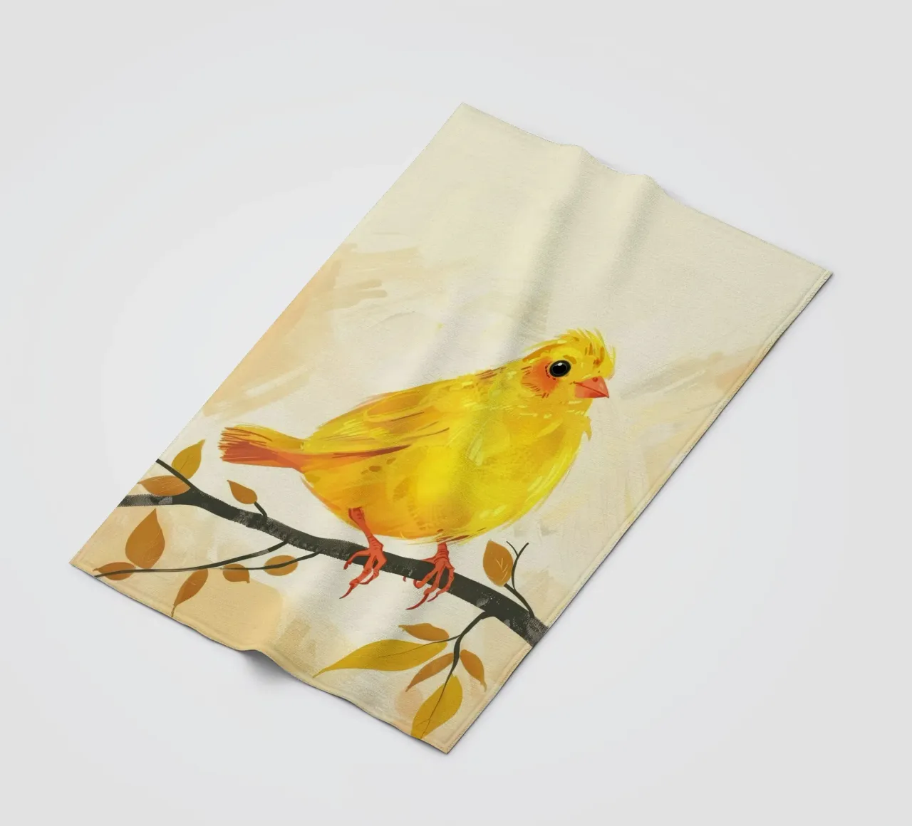 Canarino d'oro in autunno coperta in pile da DesignDoodle