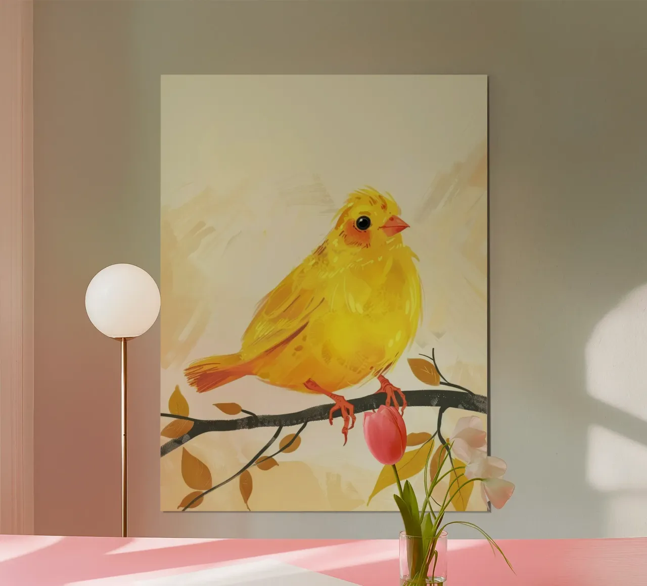 Canarino d'oro in autunno poster da DesignDoodle