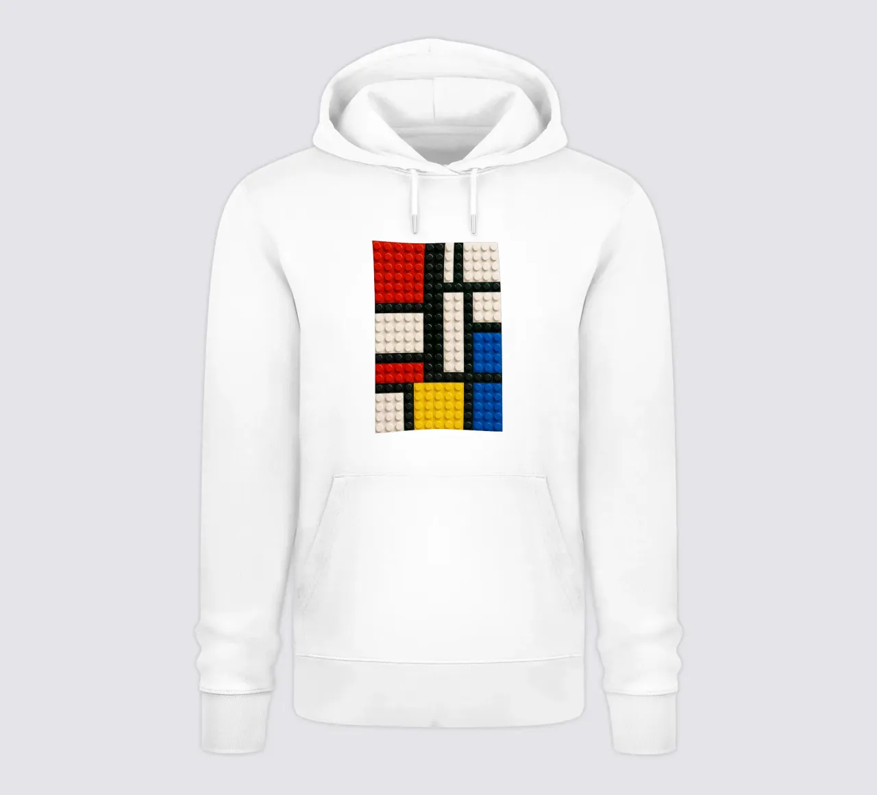 L'astrazione del mattone di Mondrian felpa con cappuccio da KUNSTstück