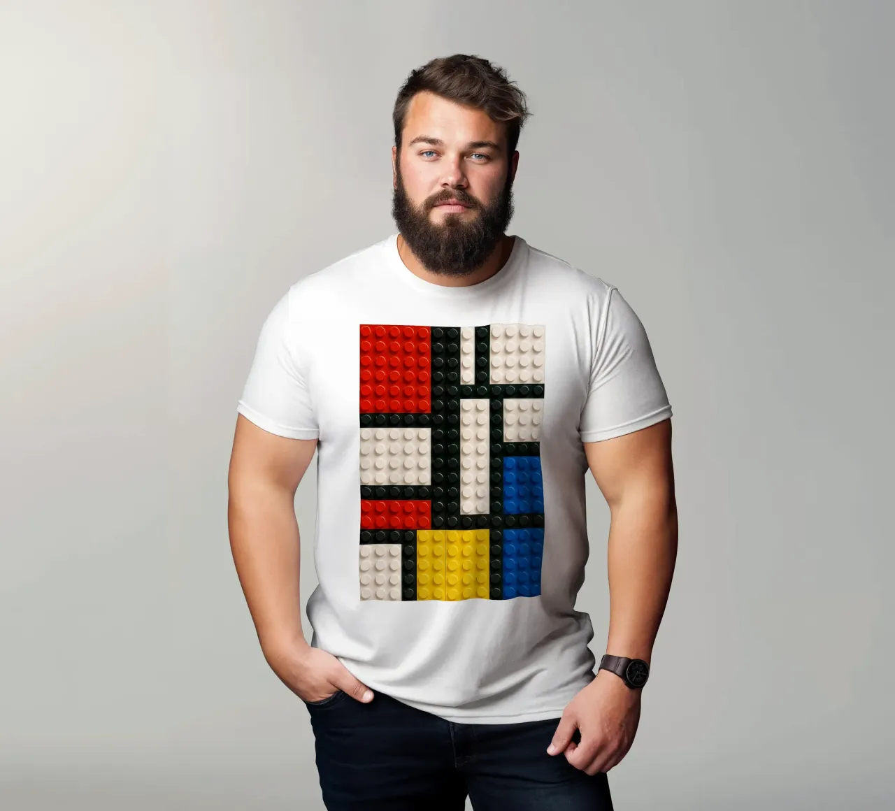 L'astrazione del mattone di Mondrian t-shirt da KUNSTstück