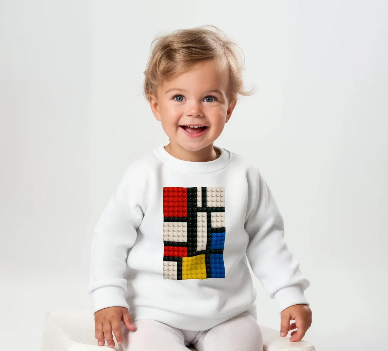 L'astrazione del mattone di Mondrian felpa neonato da KUNSTstück
