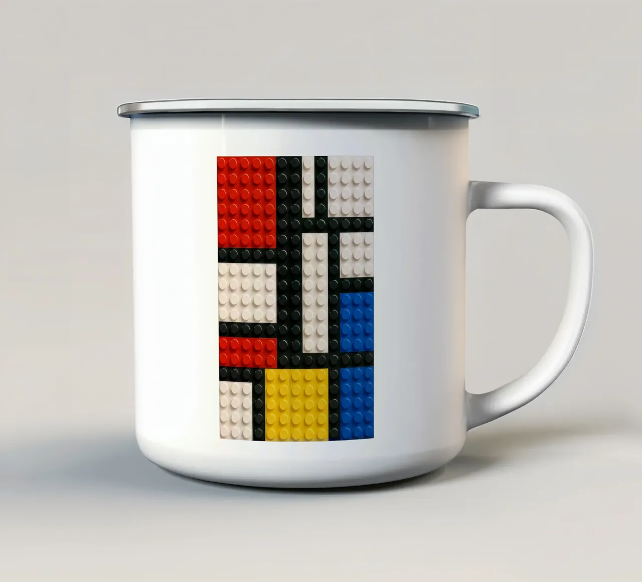 L'astrazione del mattone di Mondrian tazza in smalto da KUNSTstück