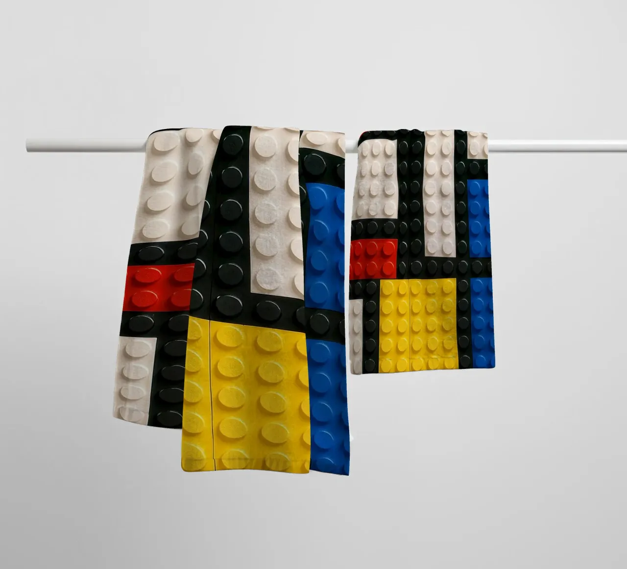 L'astrazione del mattone di Mondrian asciugamano da bagno da KUNSTstück