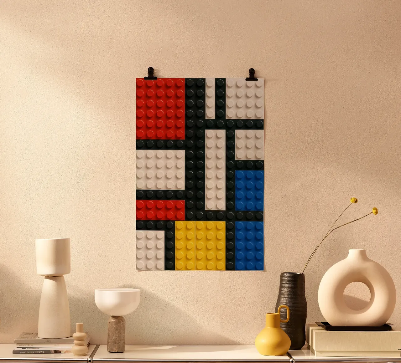 L'astrazione del mattone di Mondrian carta hahnemühle da KUNSTstück