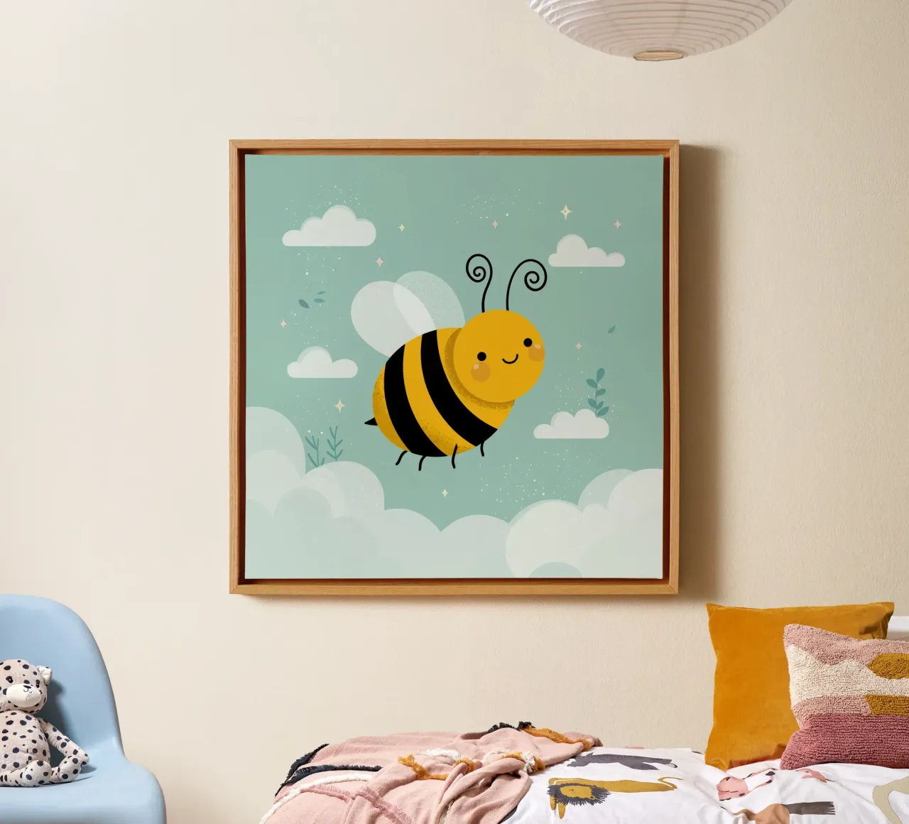 Baby Art canvas with Floater frame by Pictura