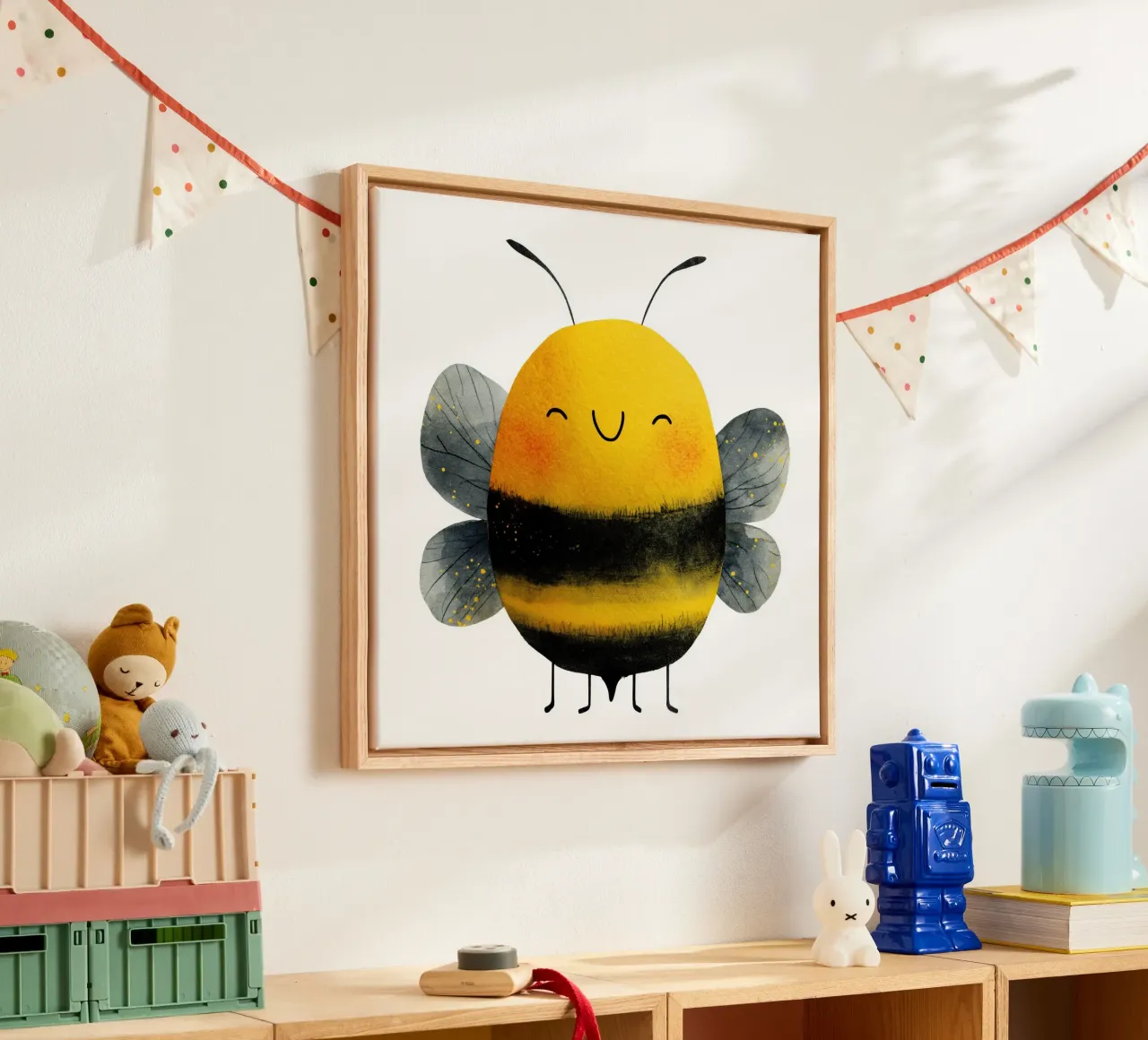 Arte del bambino tela con Cornice a cassetta da Pictura