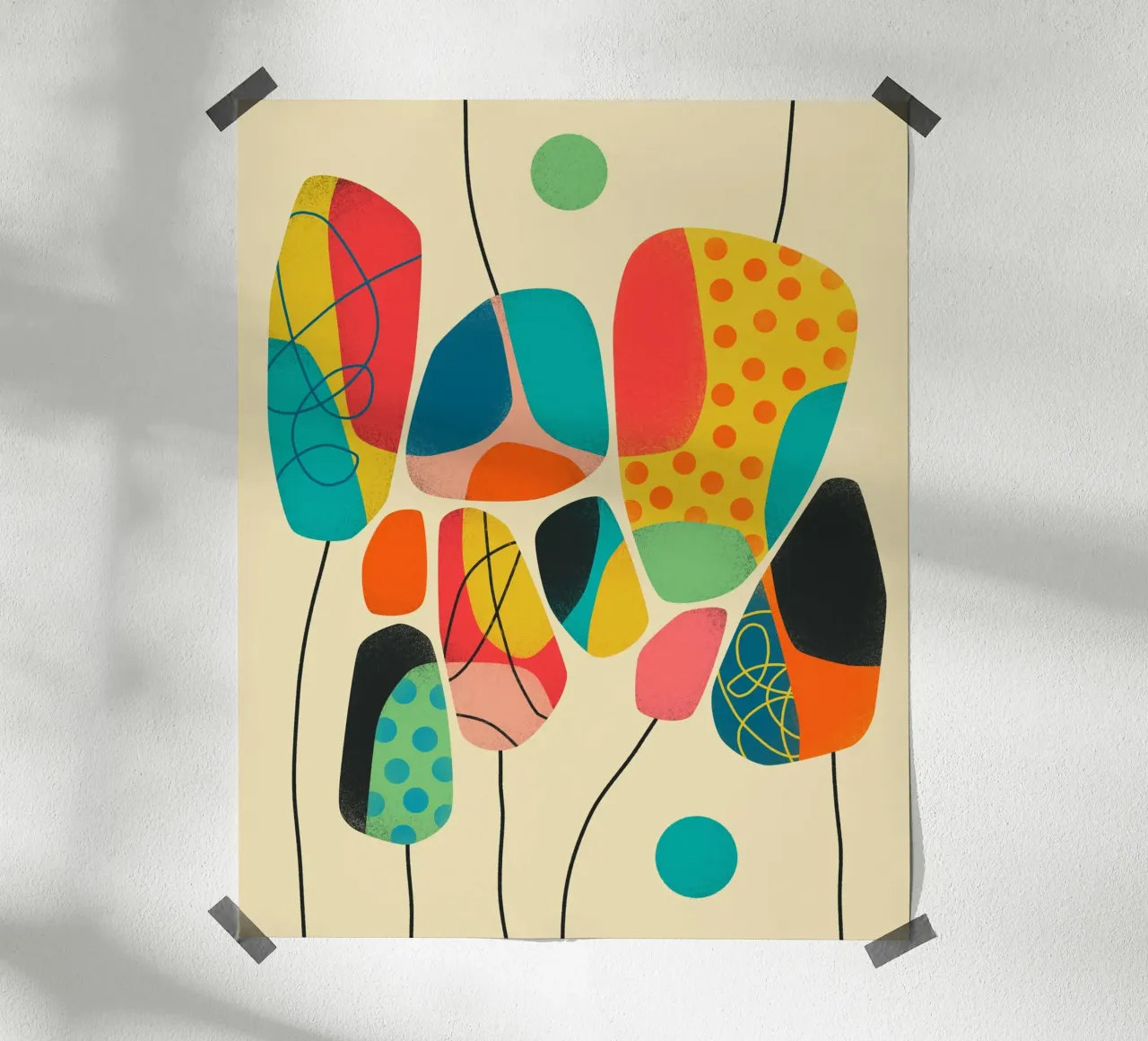 BLOOM 2 poster con telaio in legno da Jazzberry Blue