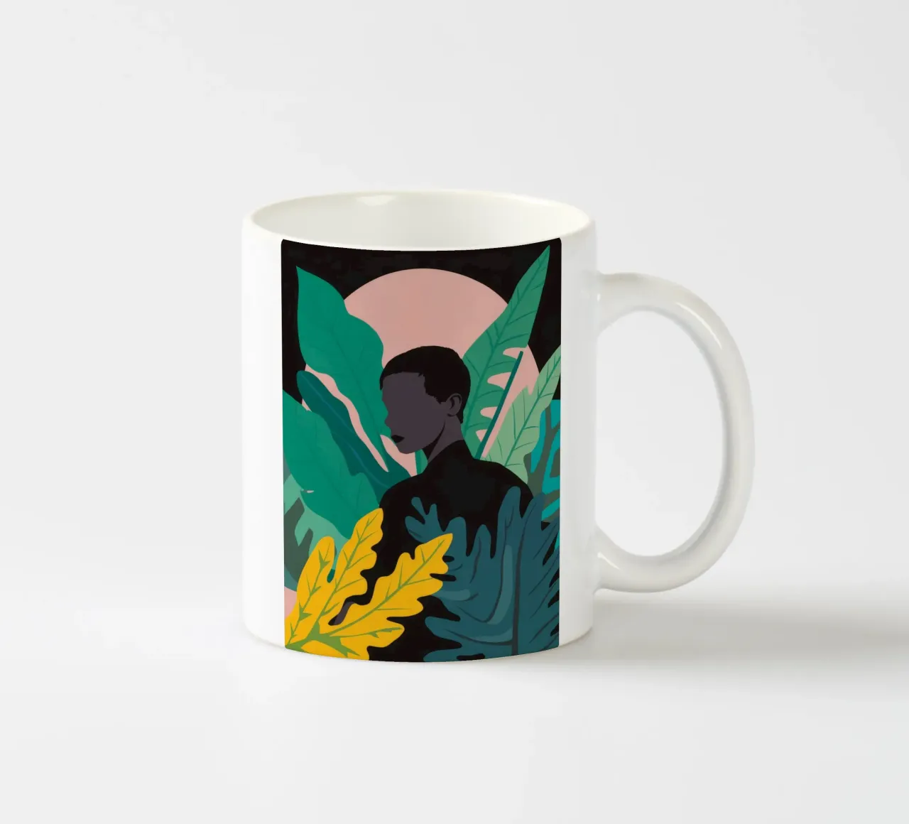 Coppia della giungla abbracciata tazza in ceramica da Peak Delusion