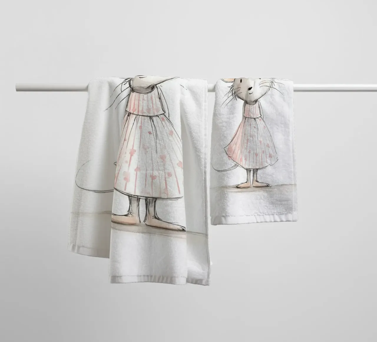 Mouse for the nursery towel by Pictura