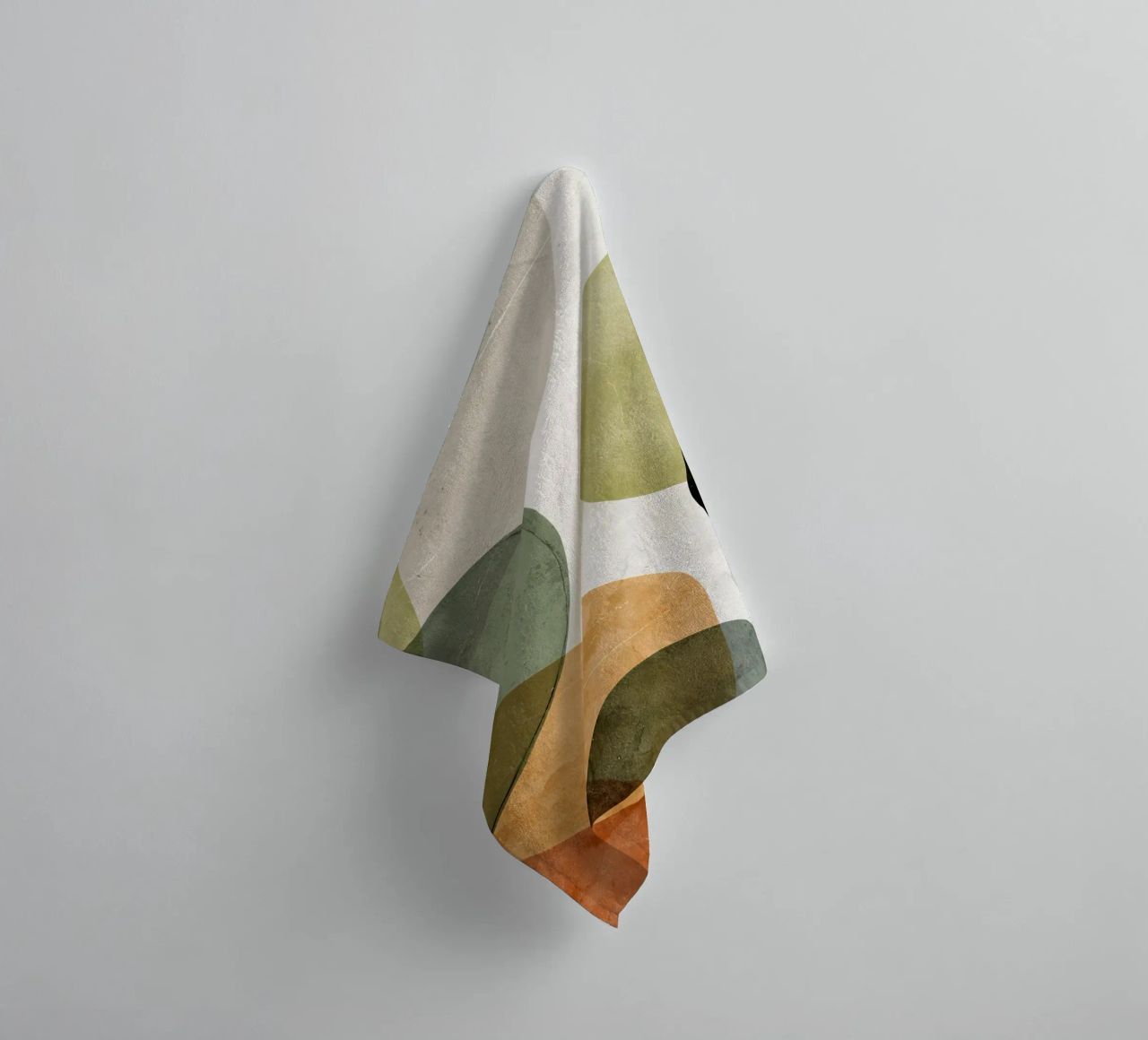 Warm Overlapping Organic Forms Abstract Print towel by Artbyvo