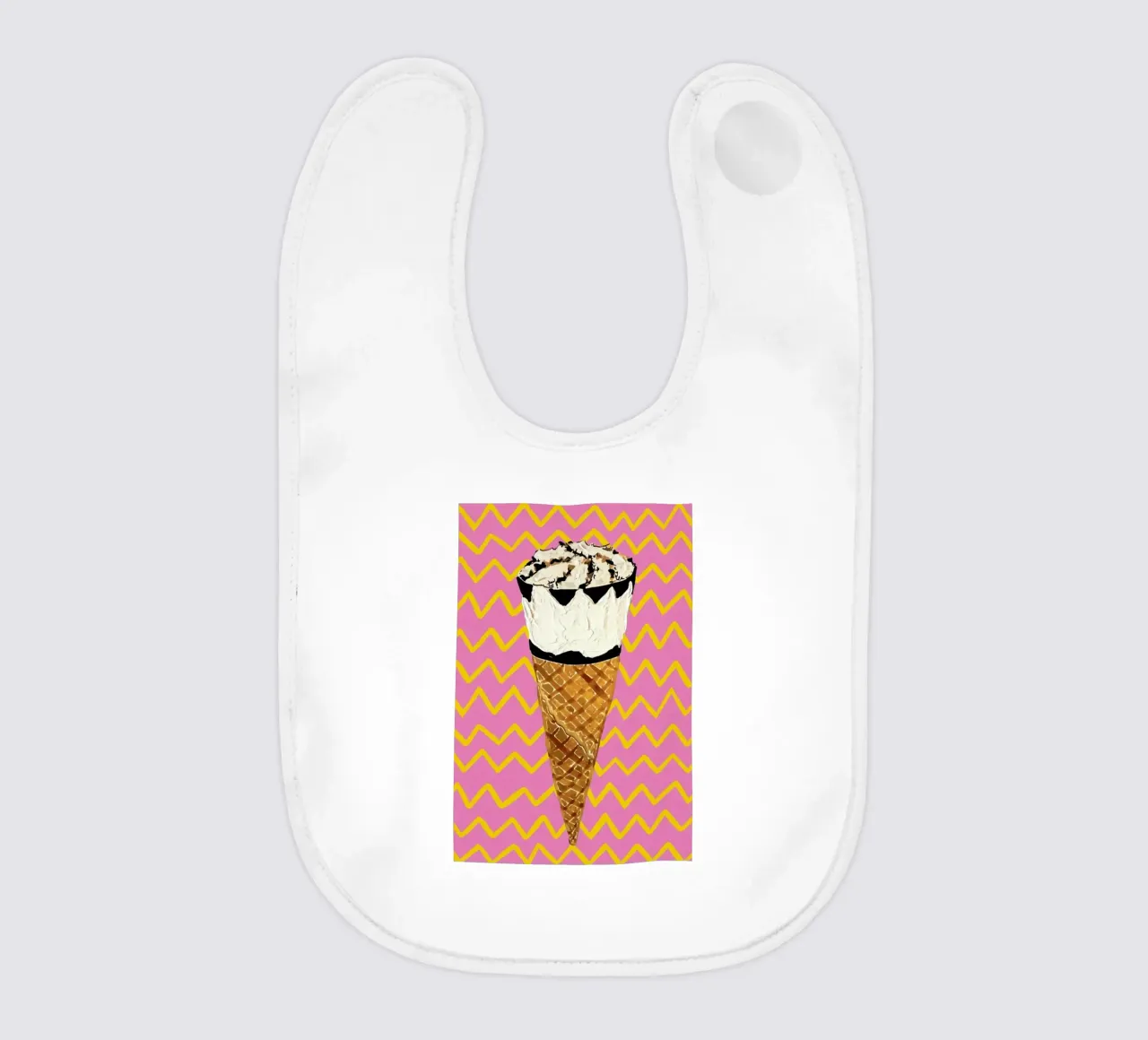 Cornetto Pink Zigzag bavaglino da Alice Straker
