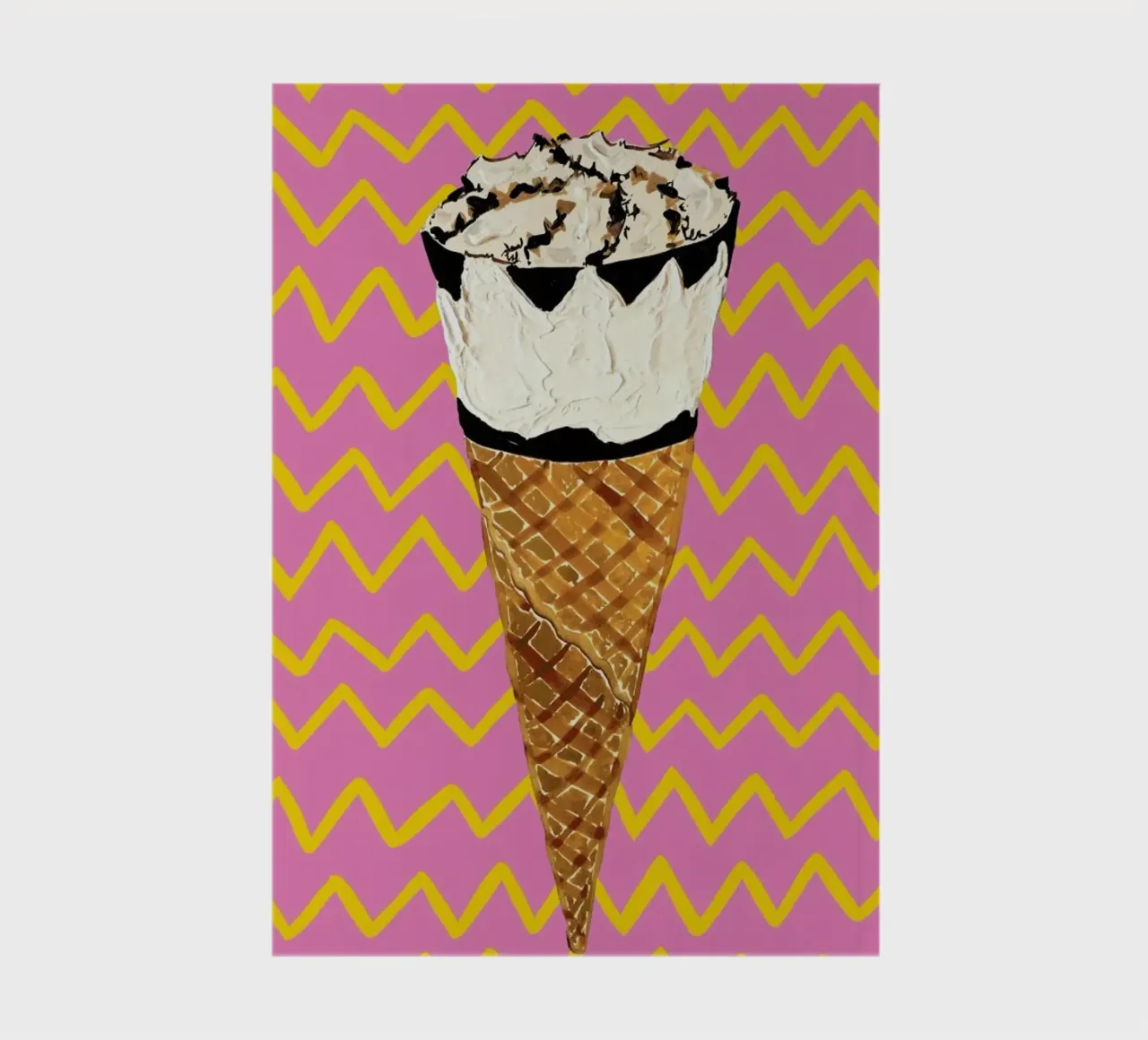 Cornetto Pink Zigzag notebook by Alice Straker