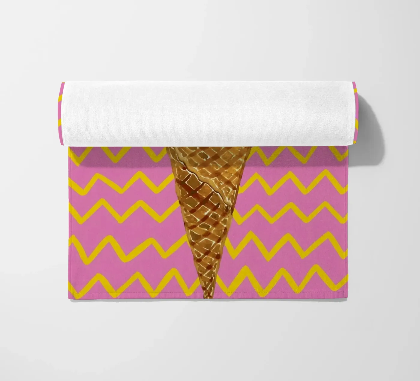 Cornetto Pink Zigzag telo mare da Alice Straker