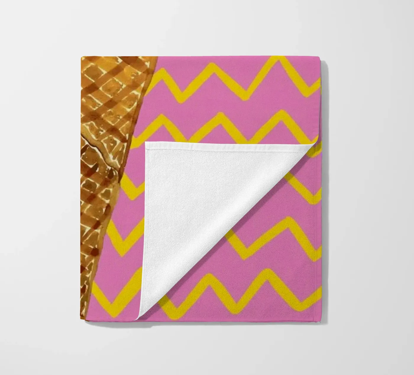 Cornetto Pink Zigzag telo mare da Alice Straker