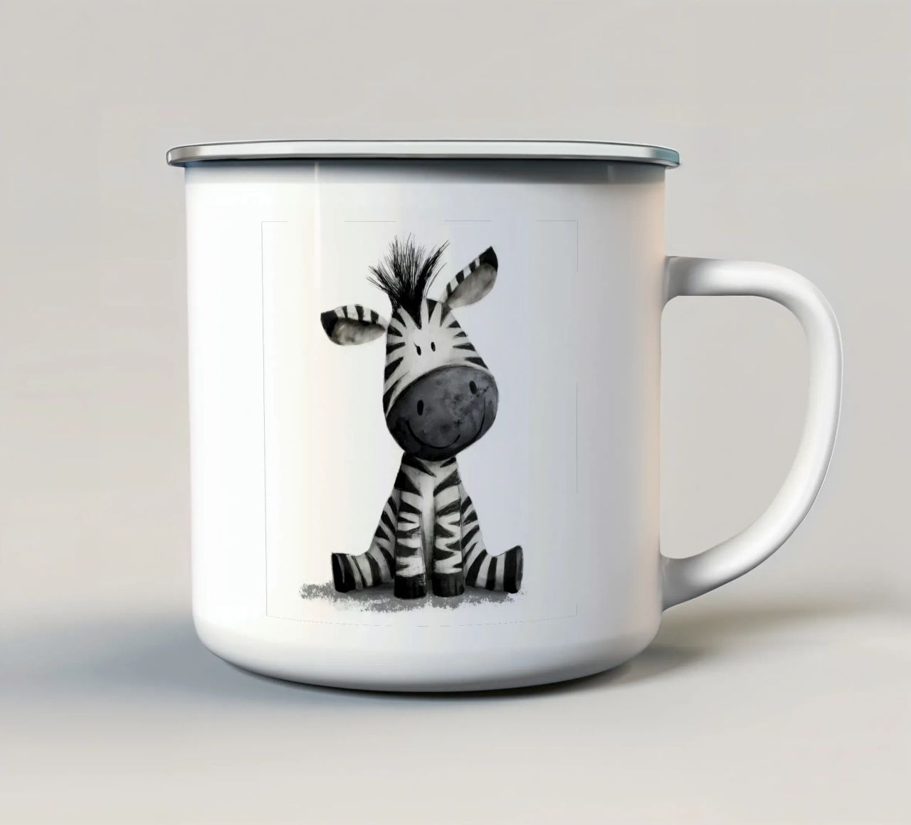 Zebra per la cameretta tazza in smalto da Babyart