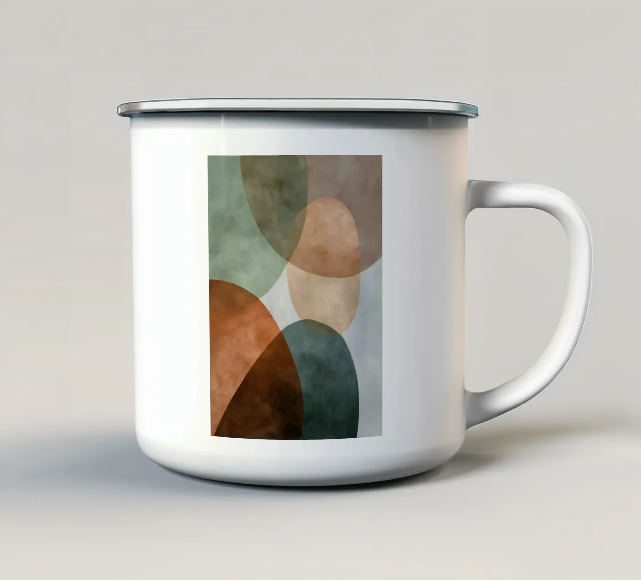 Composizione astratta naturale con texture sottile tazza in smalto da Artbyvo
