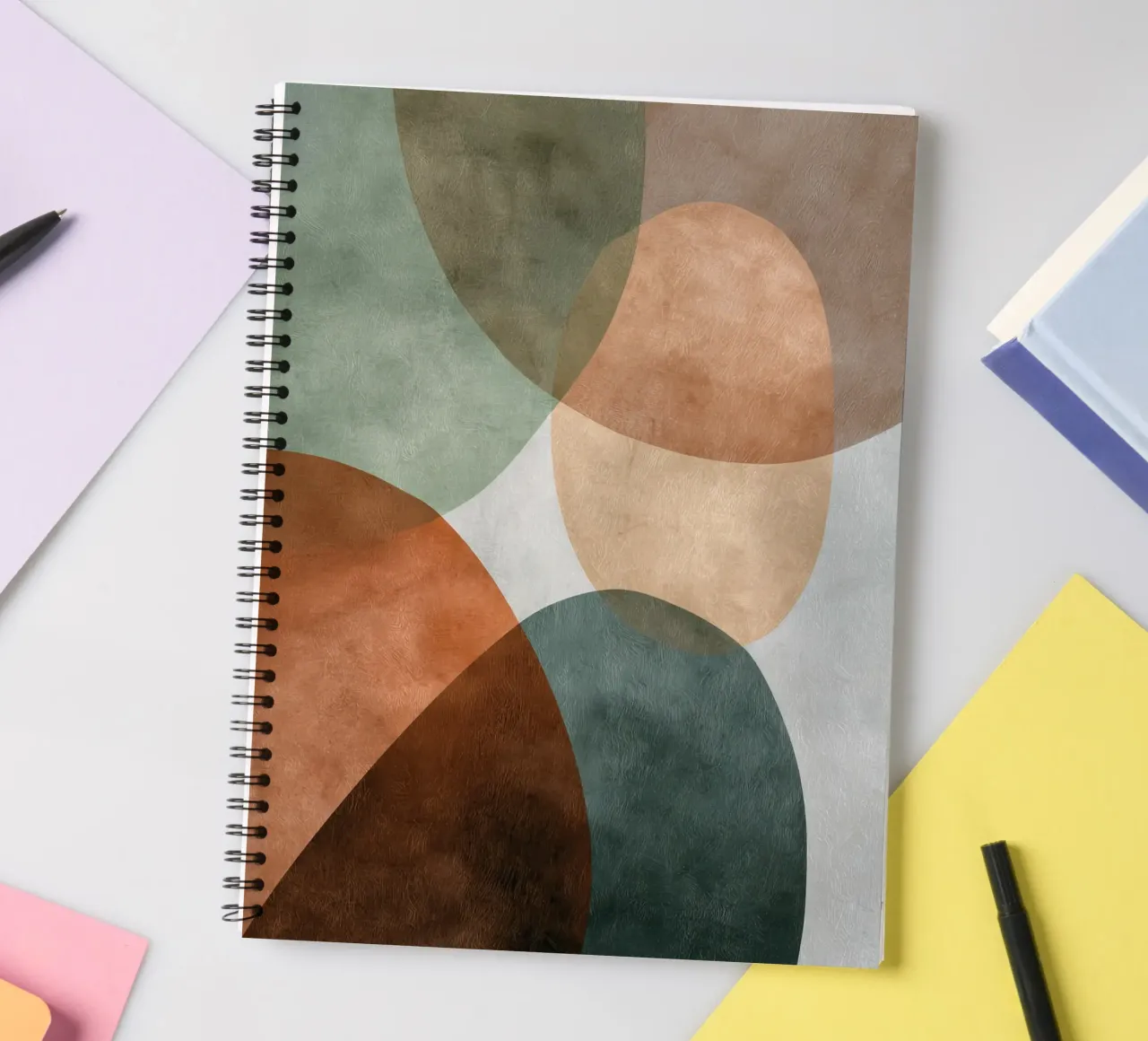 Natural Abstract Composition With Subtle Texture spiral notebook by Artbyvo