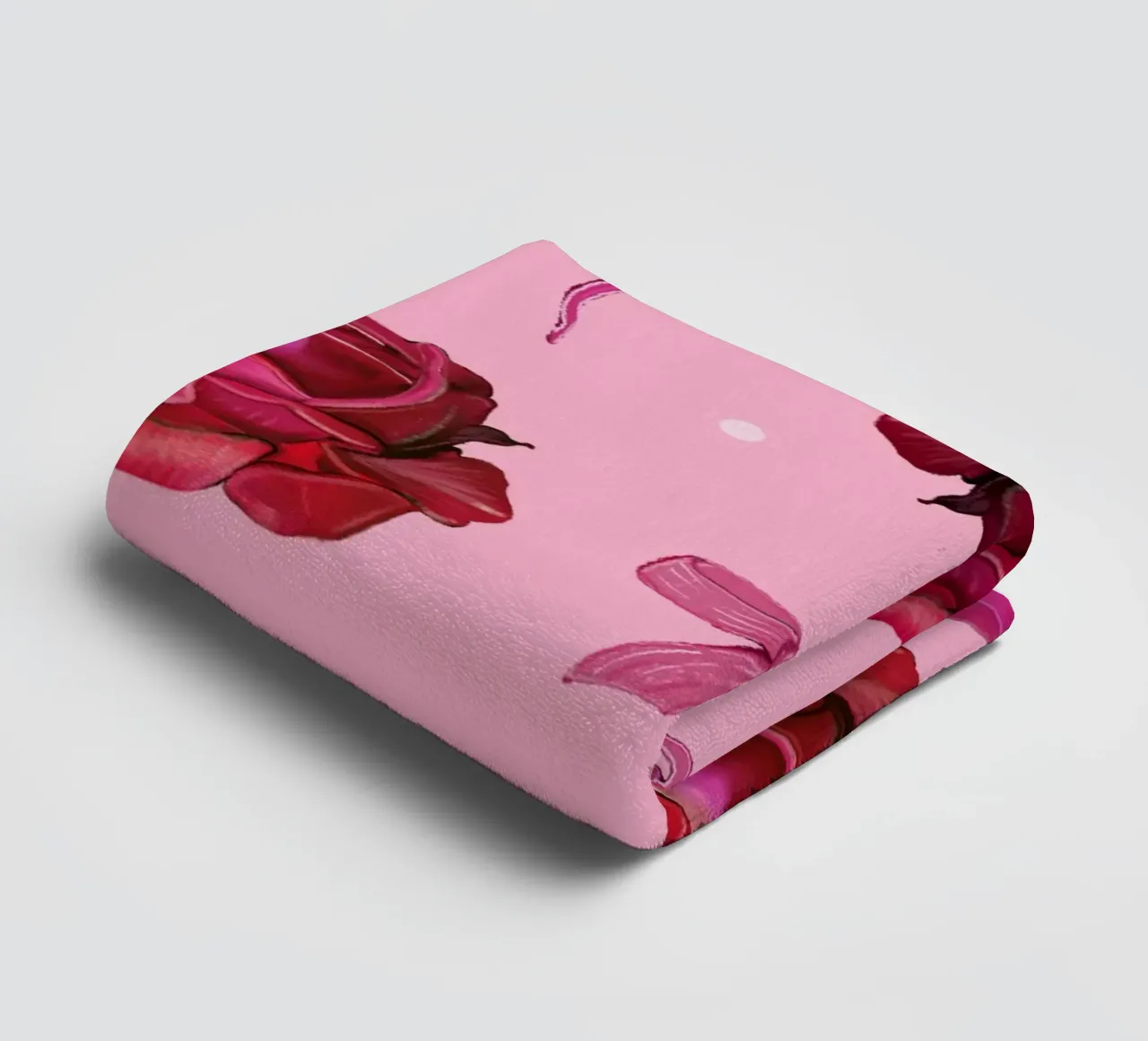 Pink roses and bow ties pattern towel by gulsengunel