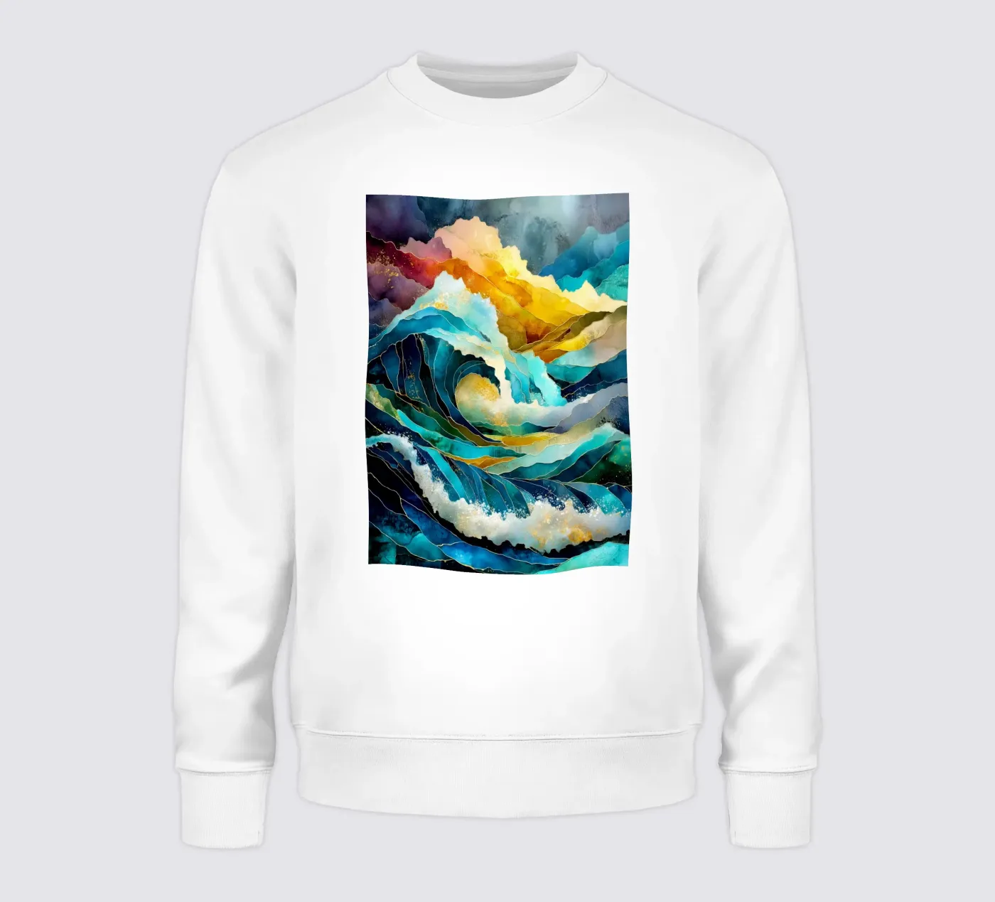 Waves sweatshirt by Justyna Jaszke JBJart