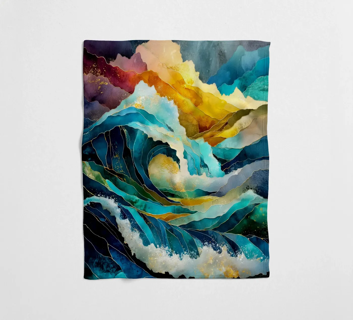 Waves plaid polaire de Justyna Jaszke JBJart