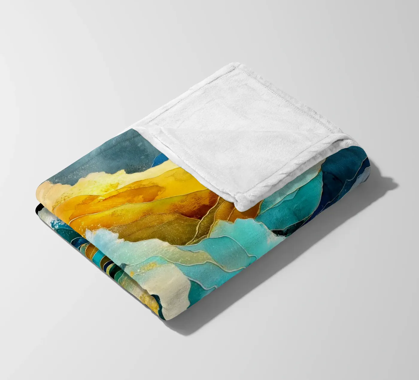 Waves plaid polaire de Justyna Jaszke JBJart