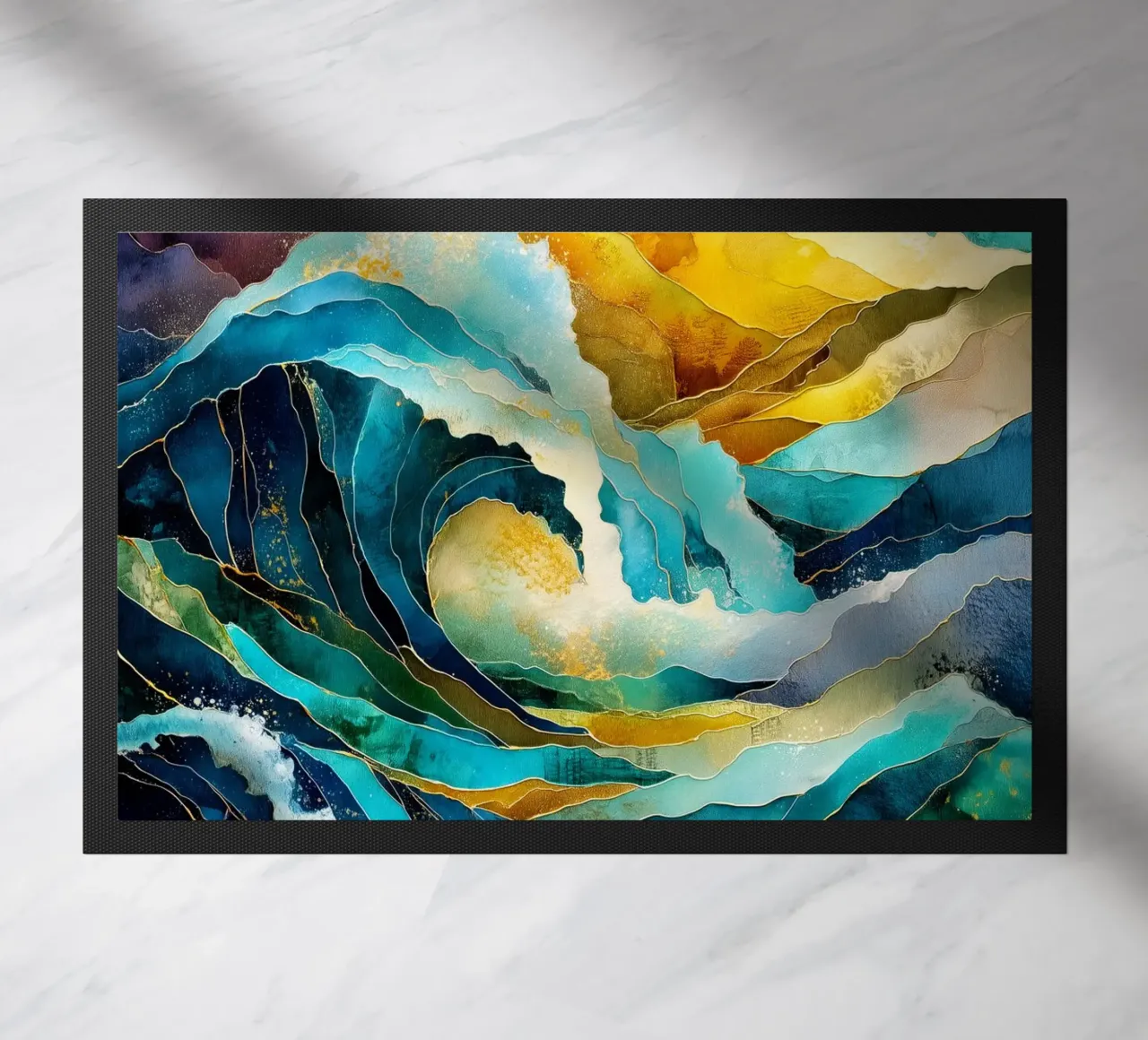 Waves doormat by Justyna Jaszke JBJart