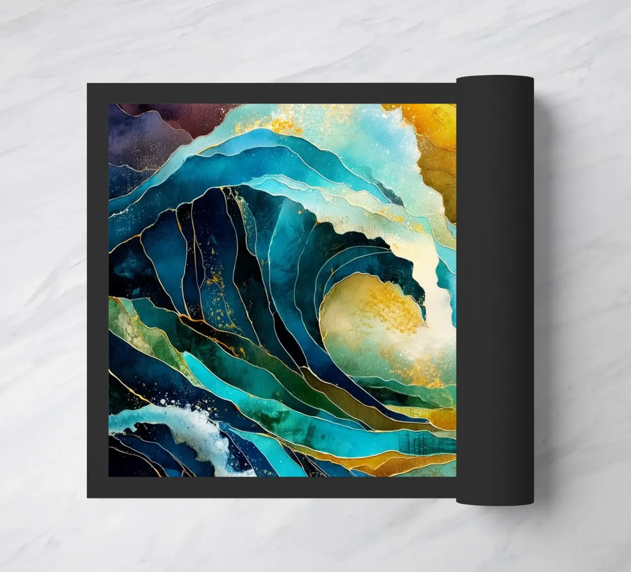 Waves doormat by Justyna Jaszke JBJart