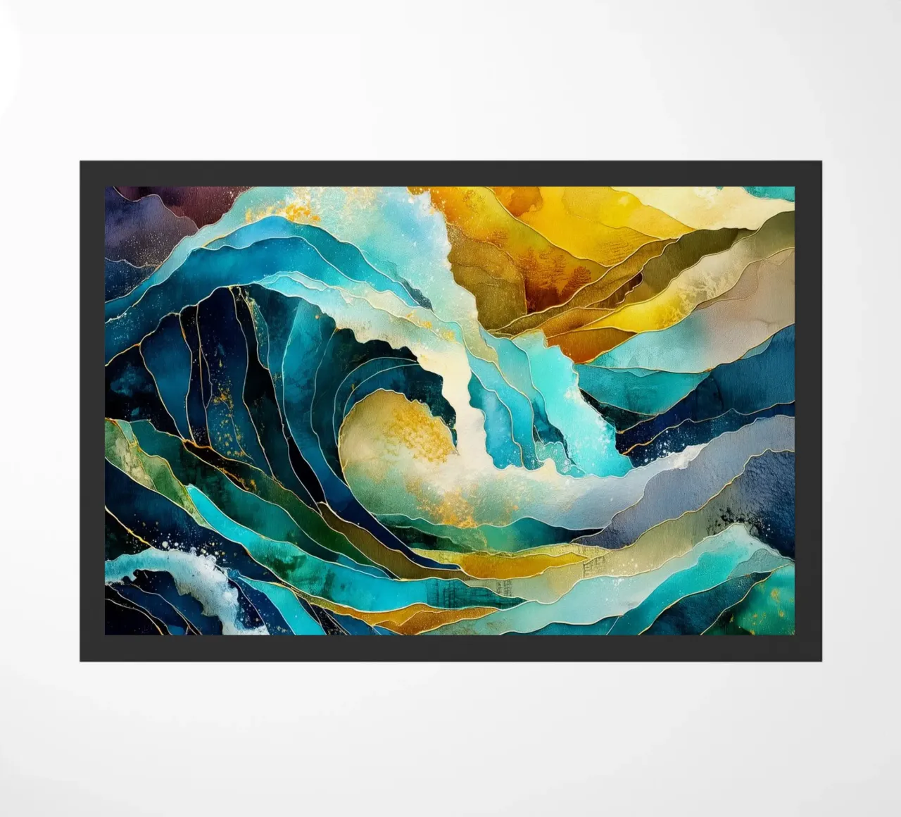 Waves doormat by Justyna Jaszke JBJart