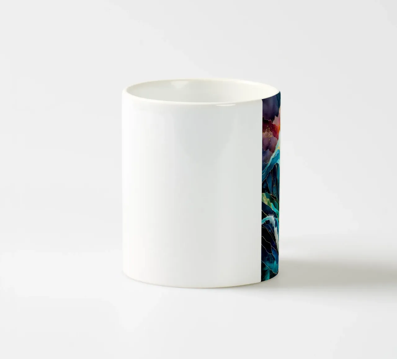 Waves ceramic mug by Justyna Jaszke JBJart