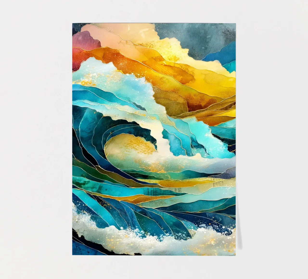 Waves sticker sheet by Justyna Jaszke JBJart