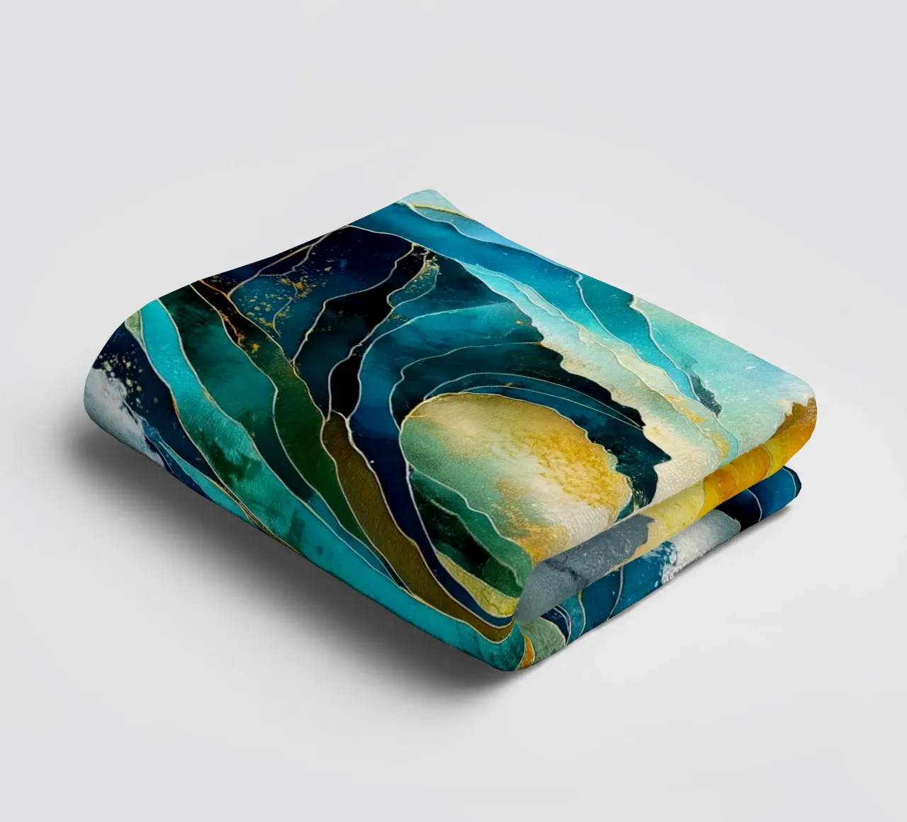 Waves towel by Justyna Jaszke JBJart