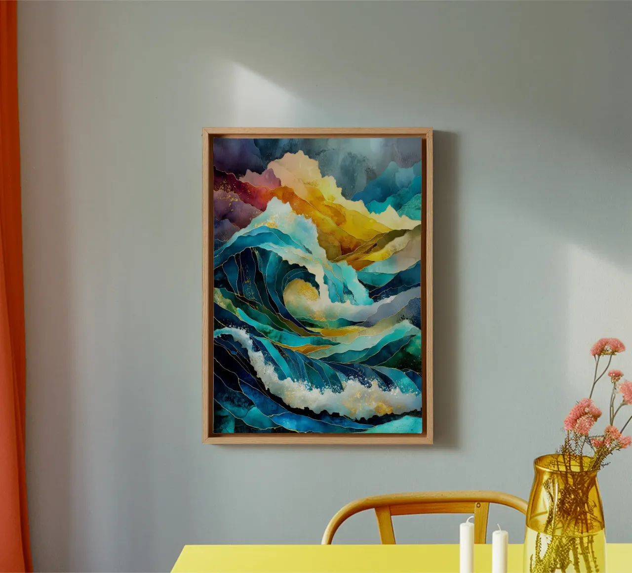 Waves canvas by Justyna Jaszke JBJart