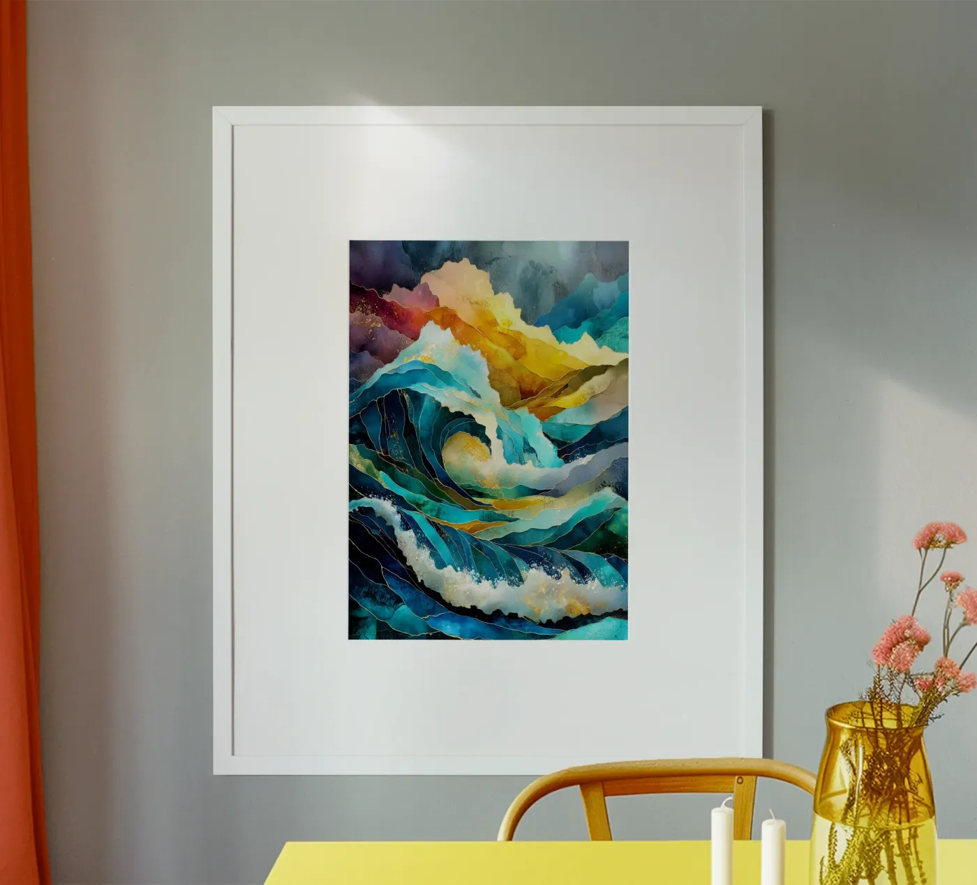 Waves poster de Justyna Jaszke JBJart