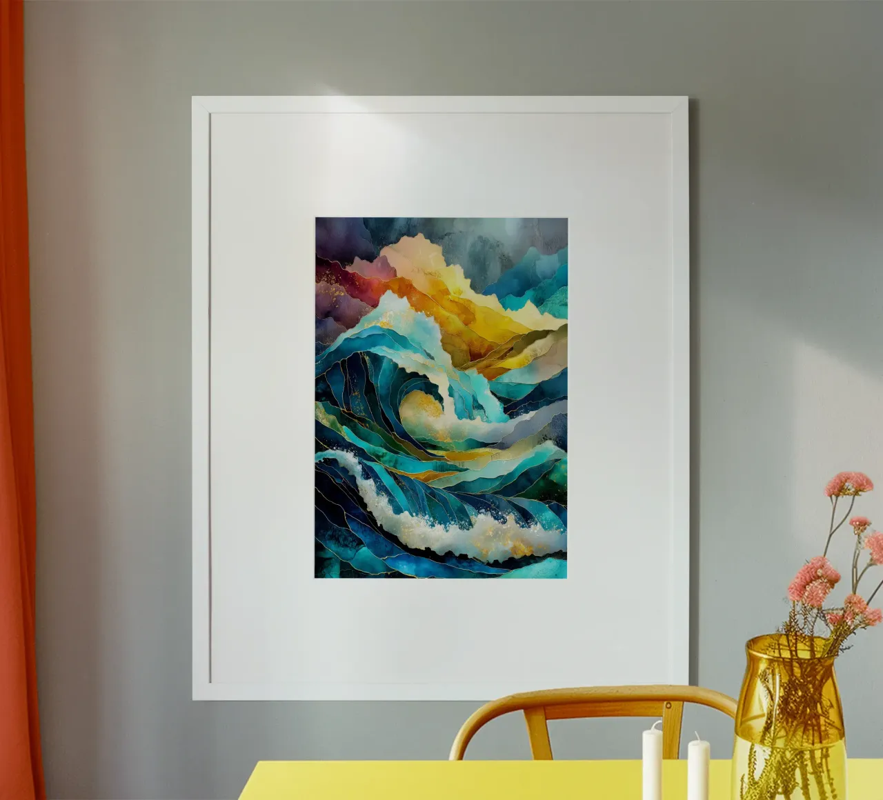 Waves poster by Justyna Jaszke JBJart